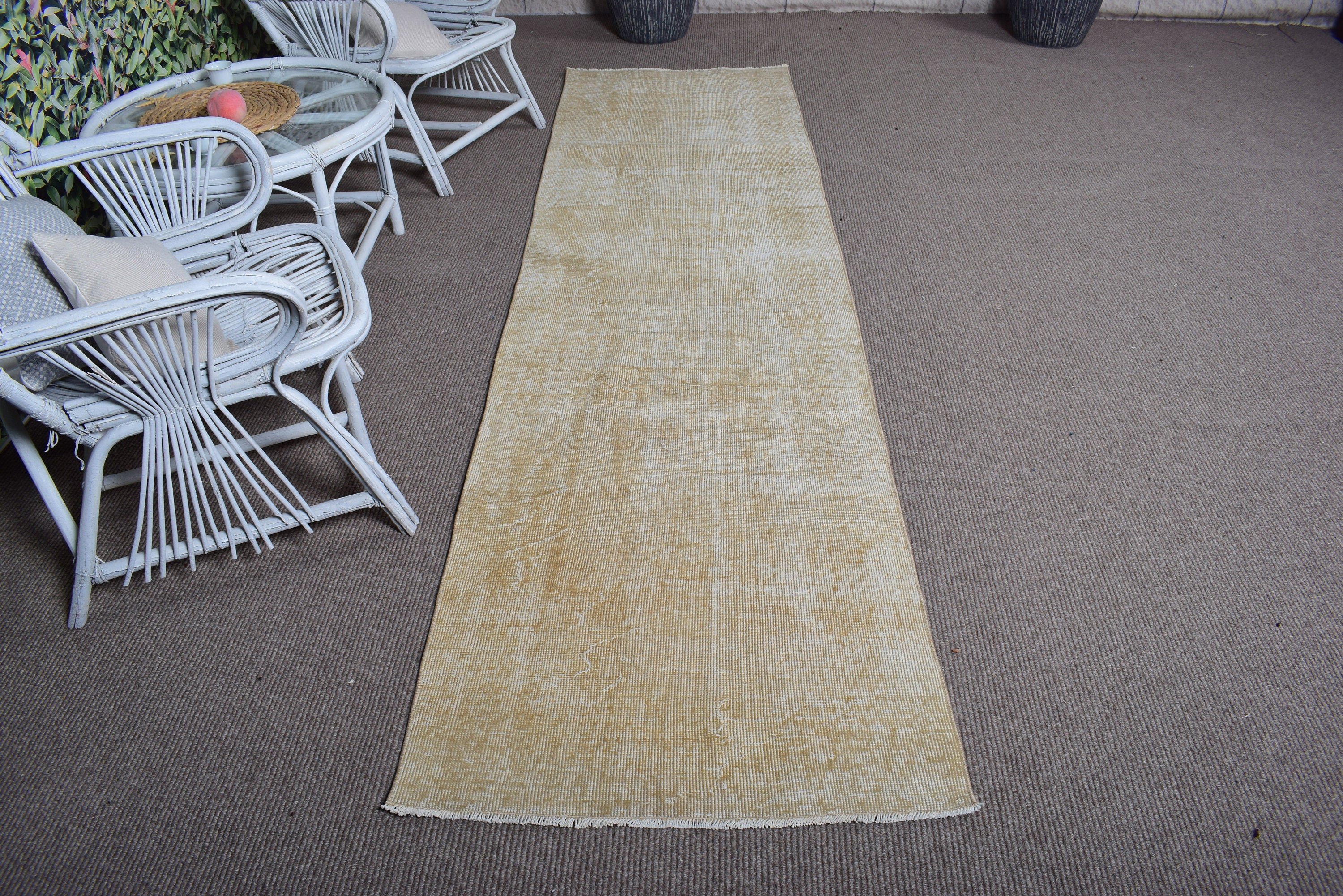 Kitchen Rug, Luxury Rug, 2.7x9.7 ft Runner Rugs, Beige Cool Rug, Vintage Runner Rugs, Bohemian Rug, Vintage Rugs, Turkish Rug, Bedroom Rugs