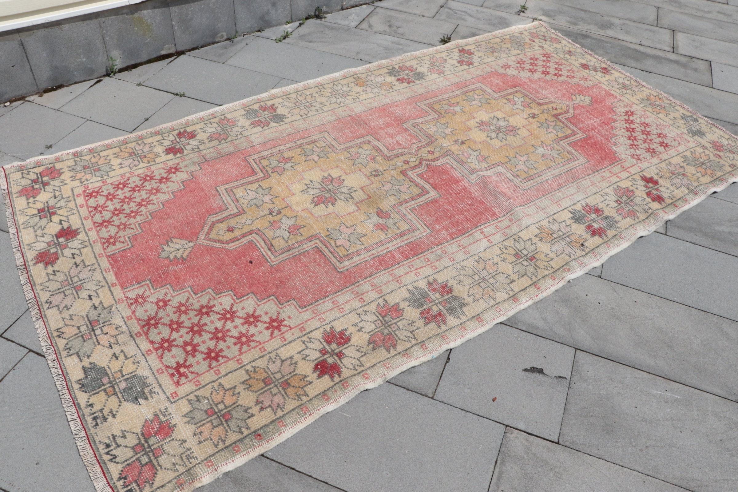 Rugs for Kitchen, Natural Rug, Red Kitchen Rug, 4.4x8.5 ft Area Rugs, Vintage Rug, Living Room Rug, Turkish Rug, Bedroom Rugs