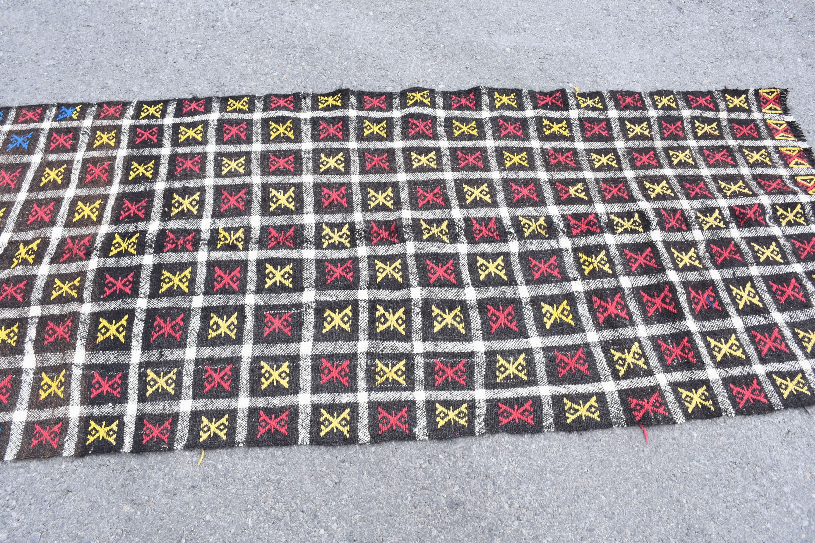 Türk Halıları, Kilim, Yer Halıları, Antika Halı, 3,4x7,8 ft Alan Halısı, Oturma Odası Halıları, Oturma Odası Halısı, Vintage Halı, Bej Yatak Odası Halıları