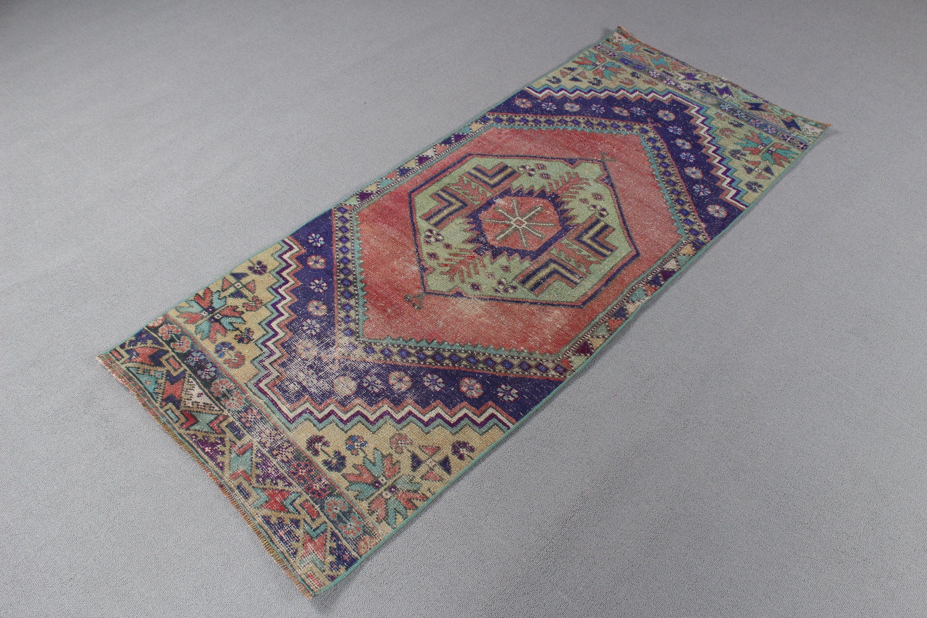 Boho Halı, Koridor Halıları, Vintage Halı, Vintage Yolluk Halıları, Modern Halılar, Türk Halıları, Sanatsal Halılar, Kırmızı Nötr Halılar, 2.2x5.5 ft Yolluk Halısı