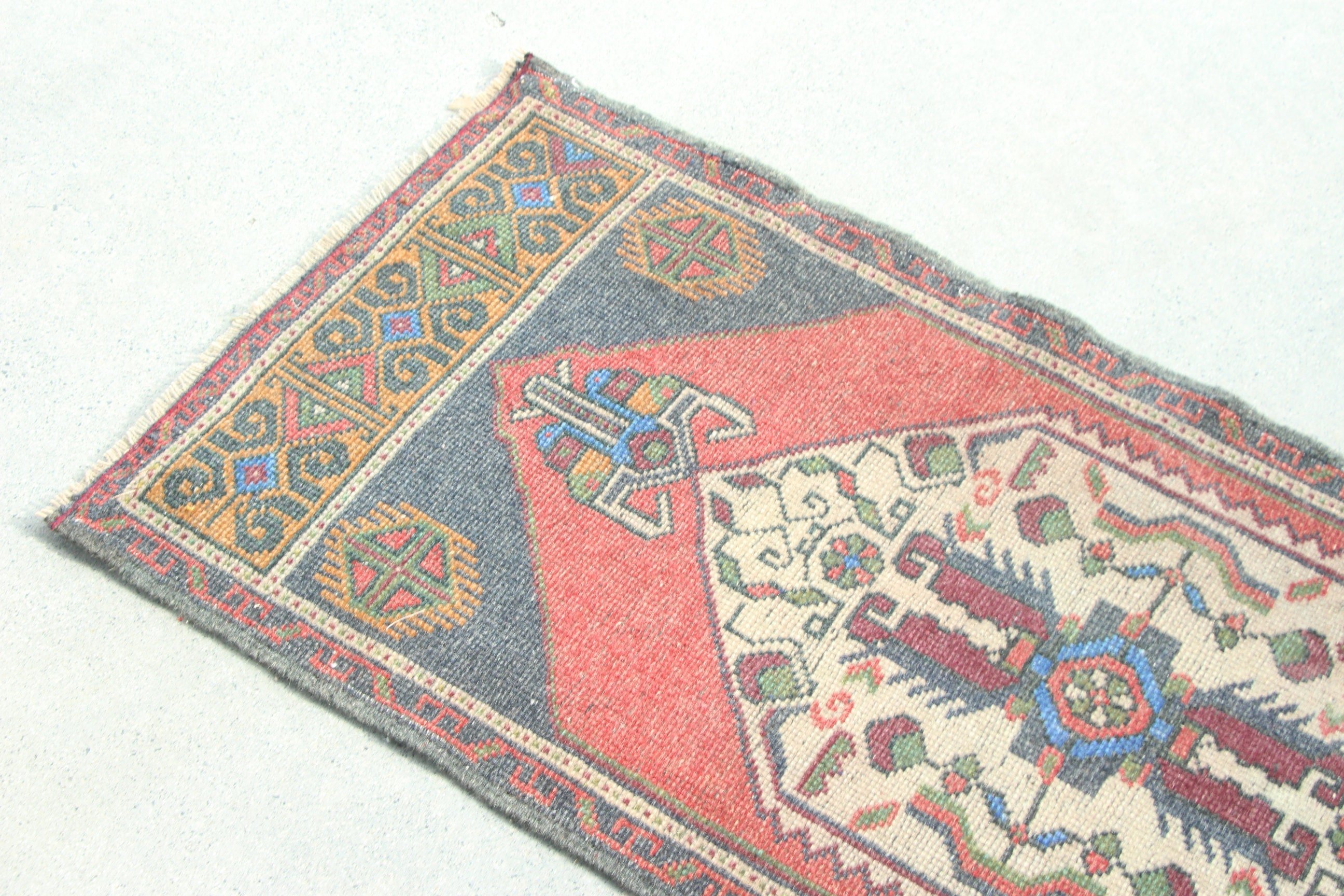 Oryantal Halılar, Türk Halısı, Vintage Halılar, Yatak Odası Halıları, 1.9x4 ft Küçük Halılar, Kırmızı Yatak Odası Halıları, Küçük Boho Halısı, Küçük Vintage Halılar