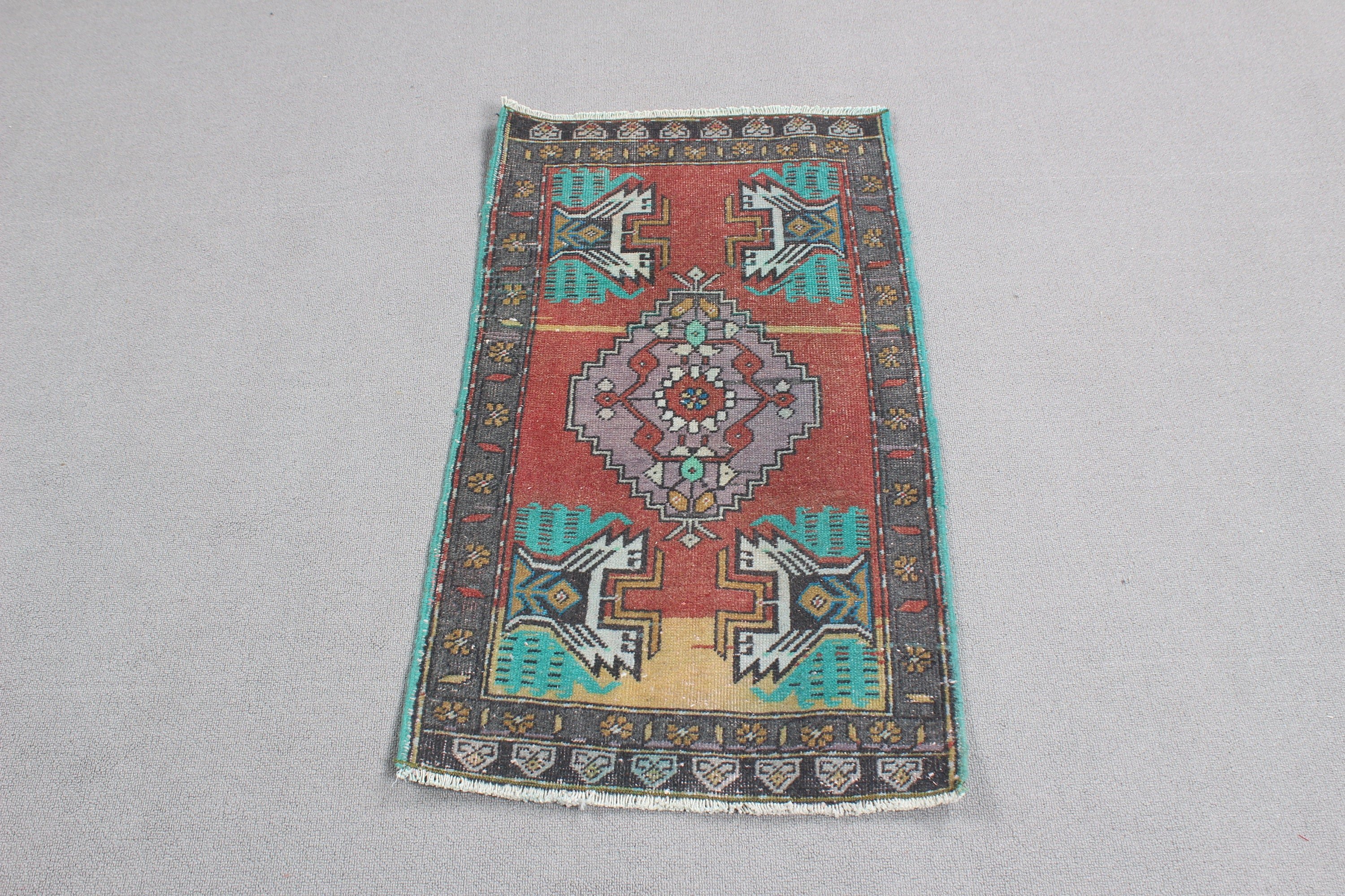 Handmade Rug, Brown Boho Rugs, Bathroom Rug, Small Vintage Rug, Vintage Rug, 1.7x3.1 ft Small Rugs, Oushak Rugs, Turkish Rug, Moroccan Rug