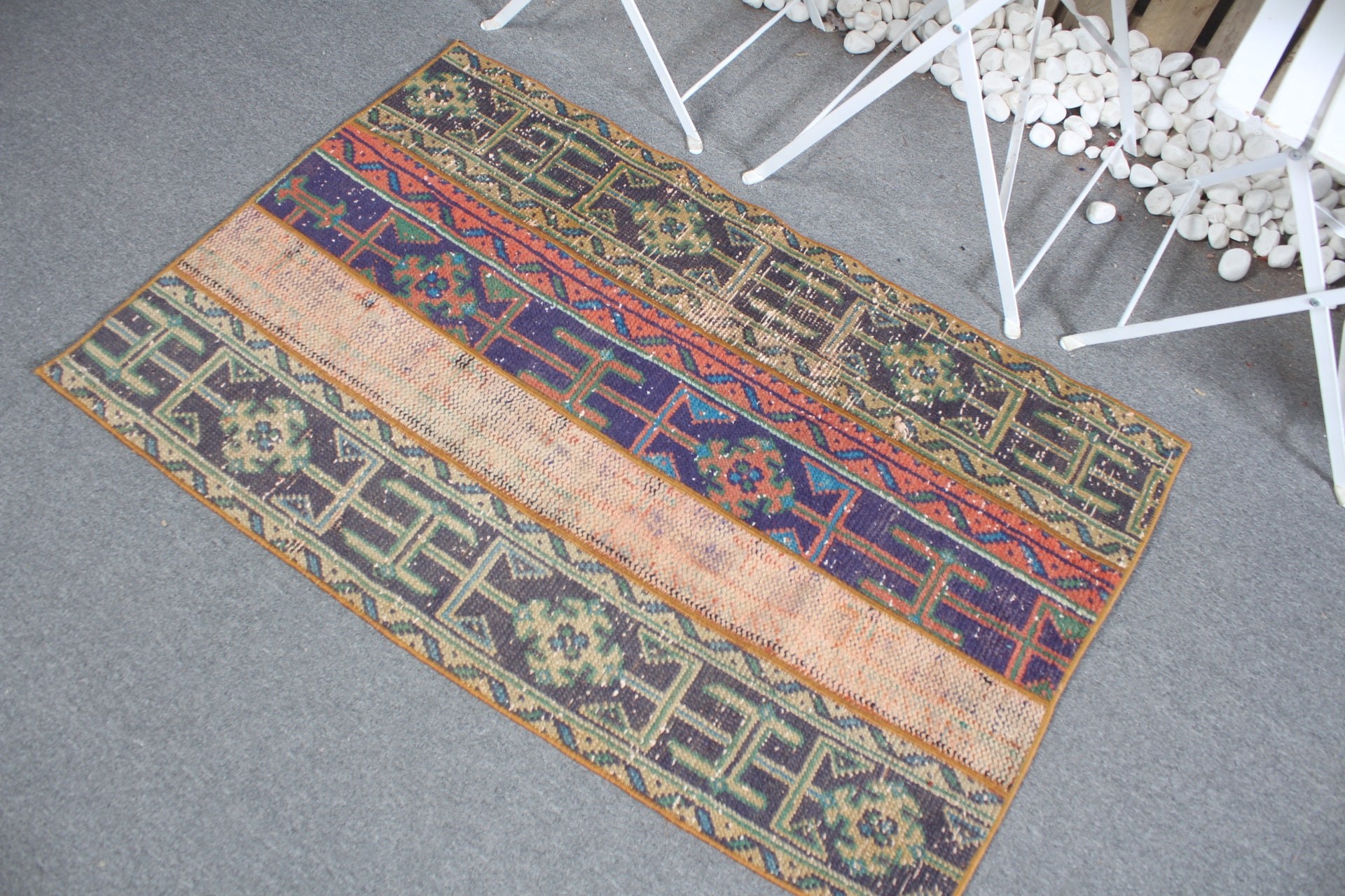 Home Decor Rug, Oriental Rug, Car Mat Rugs, Turkish Rug, Green Moroccan Rug, 2.6x4.2 ft Small Rug, Vintage Rug, Boho Rug, Wall Hanging Rugs