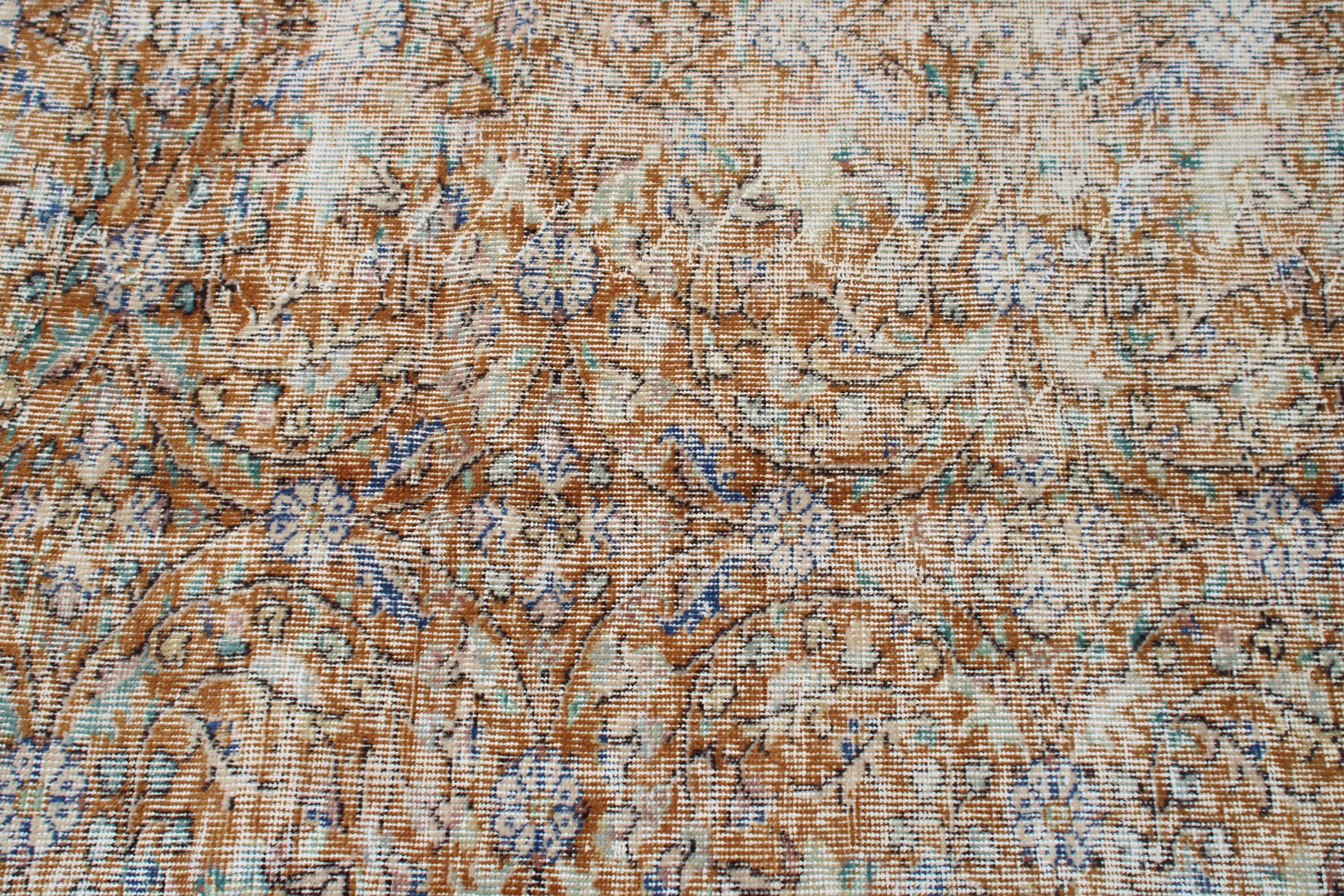 Vintage Halılar, Yatak Odası Halısı, Turuncu Antika Halı, 3,9x6,1 ft Aksan Halıları, Giriş Halıları, Mutfak Halısı, Antika Halılar, Türk Halısı, El Dokuma Halı