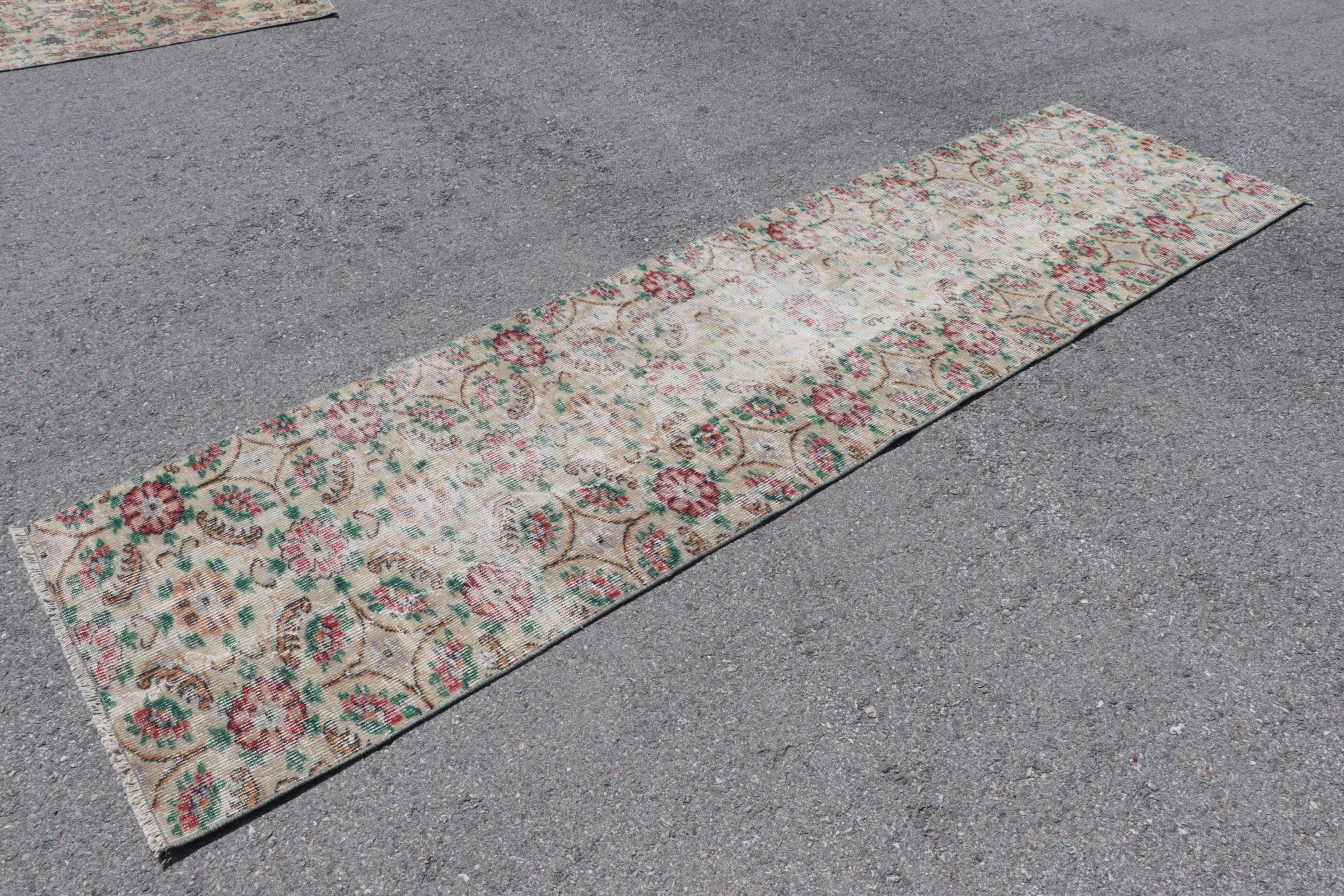 Türk Halıları, Yeşil Antika Halılar, Yatak Odası Halısı, 2.7x9.8 ft Runner Halısı, Vintage Halı, Mutfak Halısı, Runner Halıları, Fas Halısı, Etnik Halı