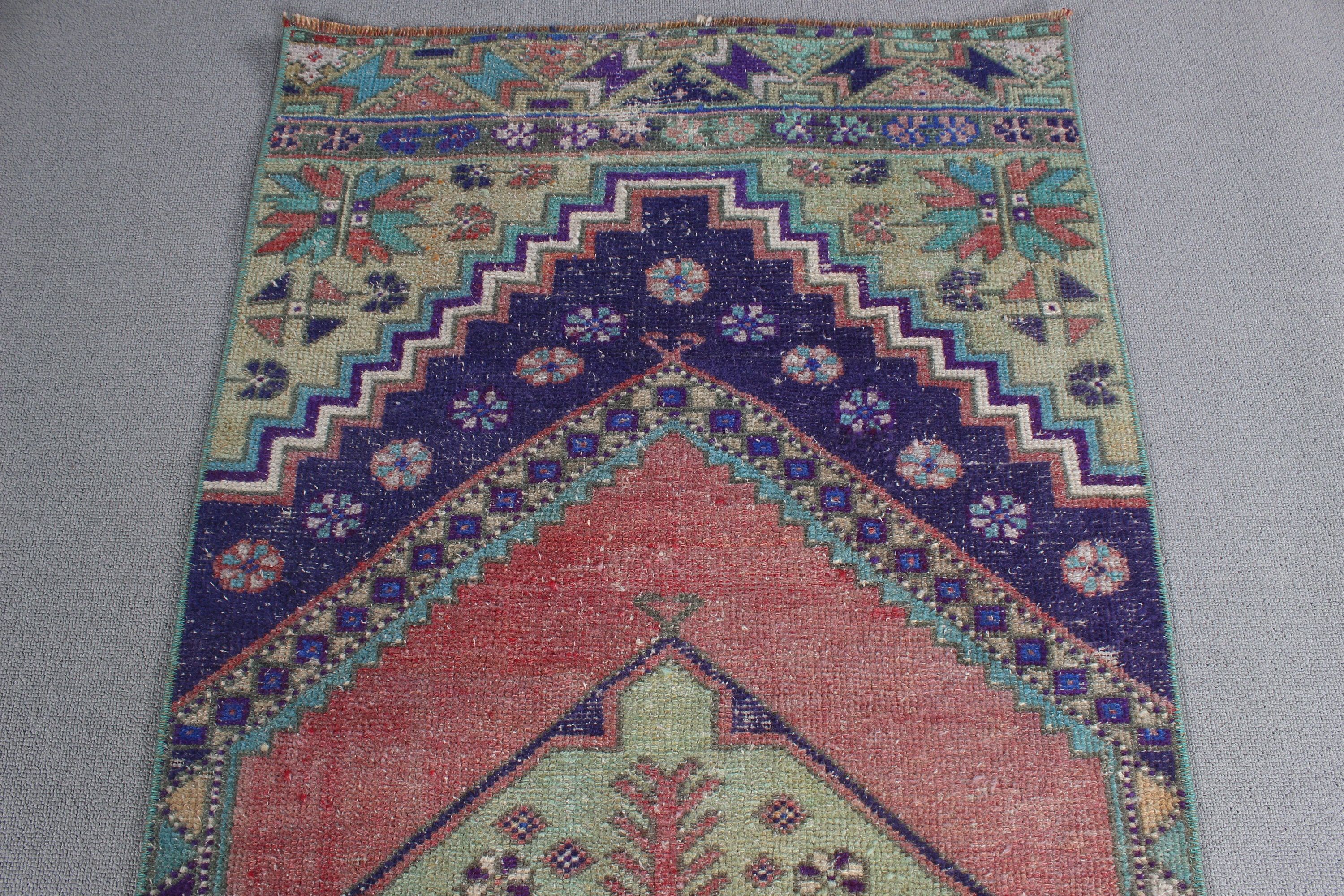 Boho Halı, Koridor Halıları, Vintage Halı, Vintage Yolluk Halıları, Modern Halılar, Türk Halıları, Sanatsal Halılar, Kırmızı Nötr Halılar, 2.2x5.5 ft Yolluk Halısı