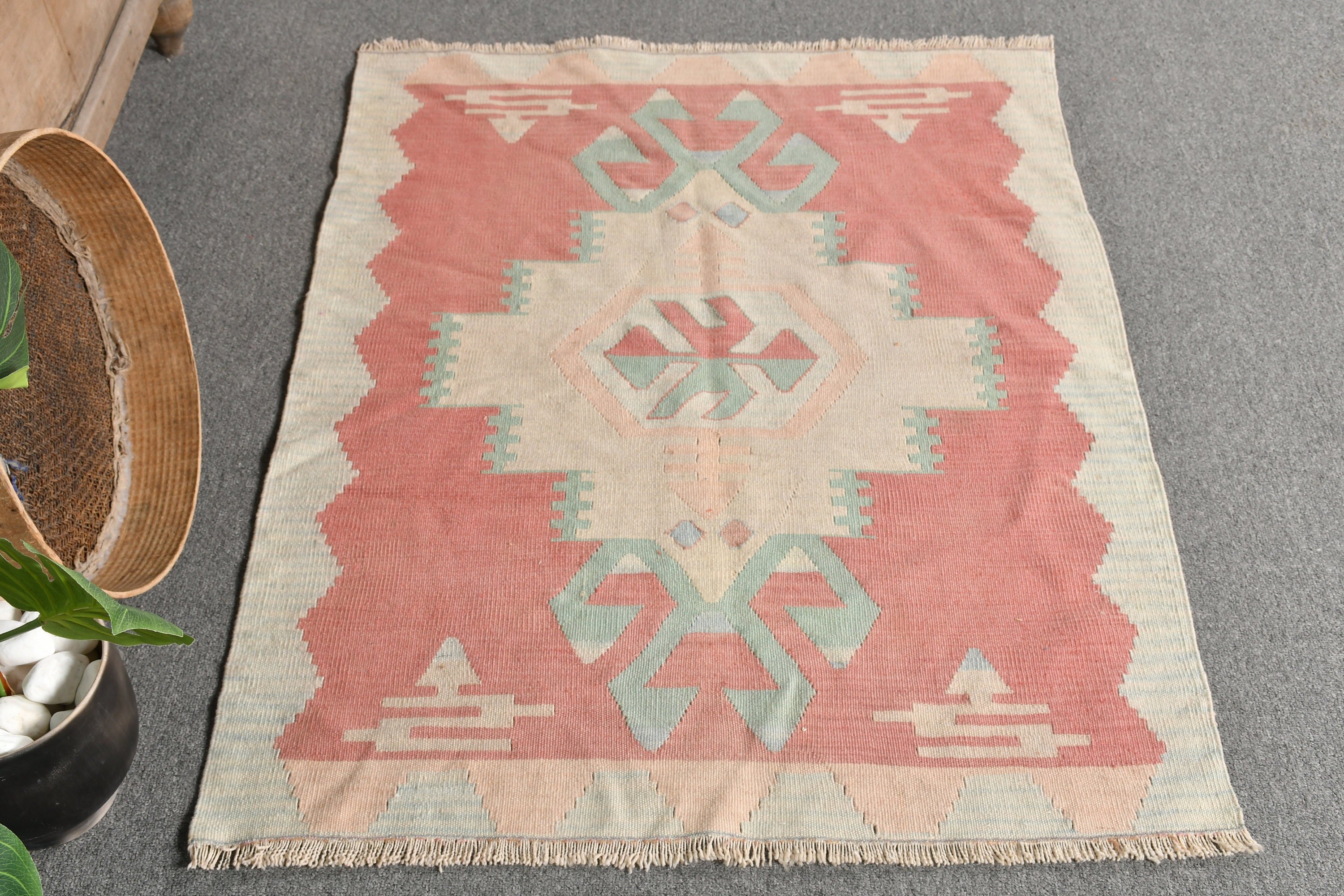 Mutfak Halısı, Kilim, Kırmızı Soğuk Halılar, Çocuk Halısı, Düğün Halısı, 2.8x3.6 ft Küçük Halılar, Türk Halısı, Vintage Halı, Yün Halılar