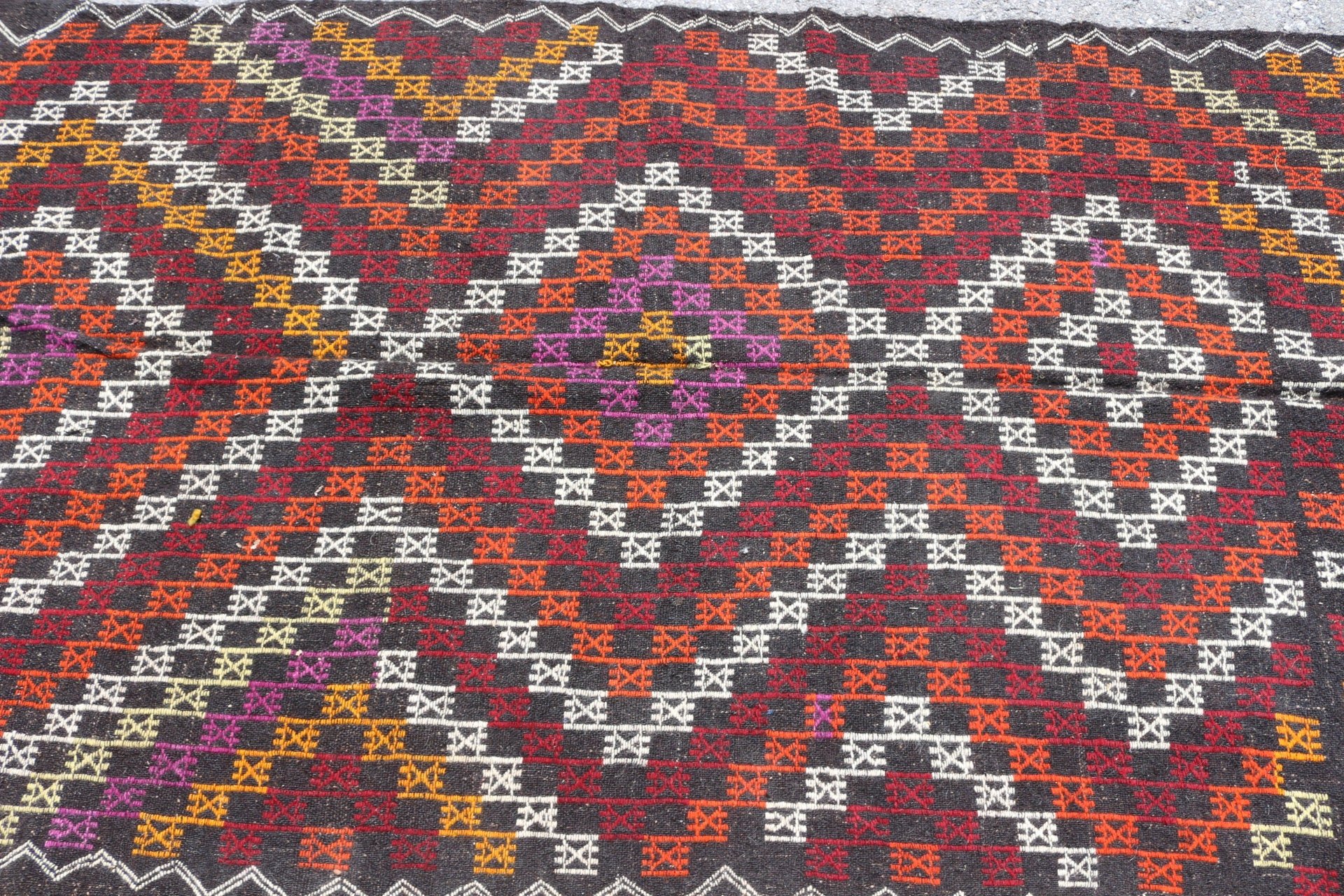 Vintage Halı, Soluk Halı, Oushak Halı, Kilim, Yemek Odası Halısı, Türk Halıları, Havalı Halı, Kahverengi Oryantal Halı, 4,3x7,7 ft Alan Halısı, Zemin Halıları