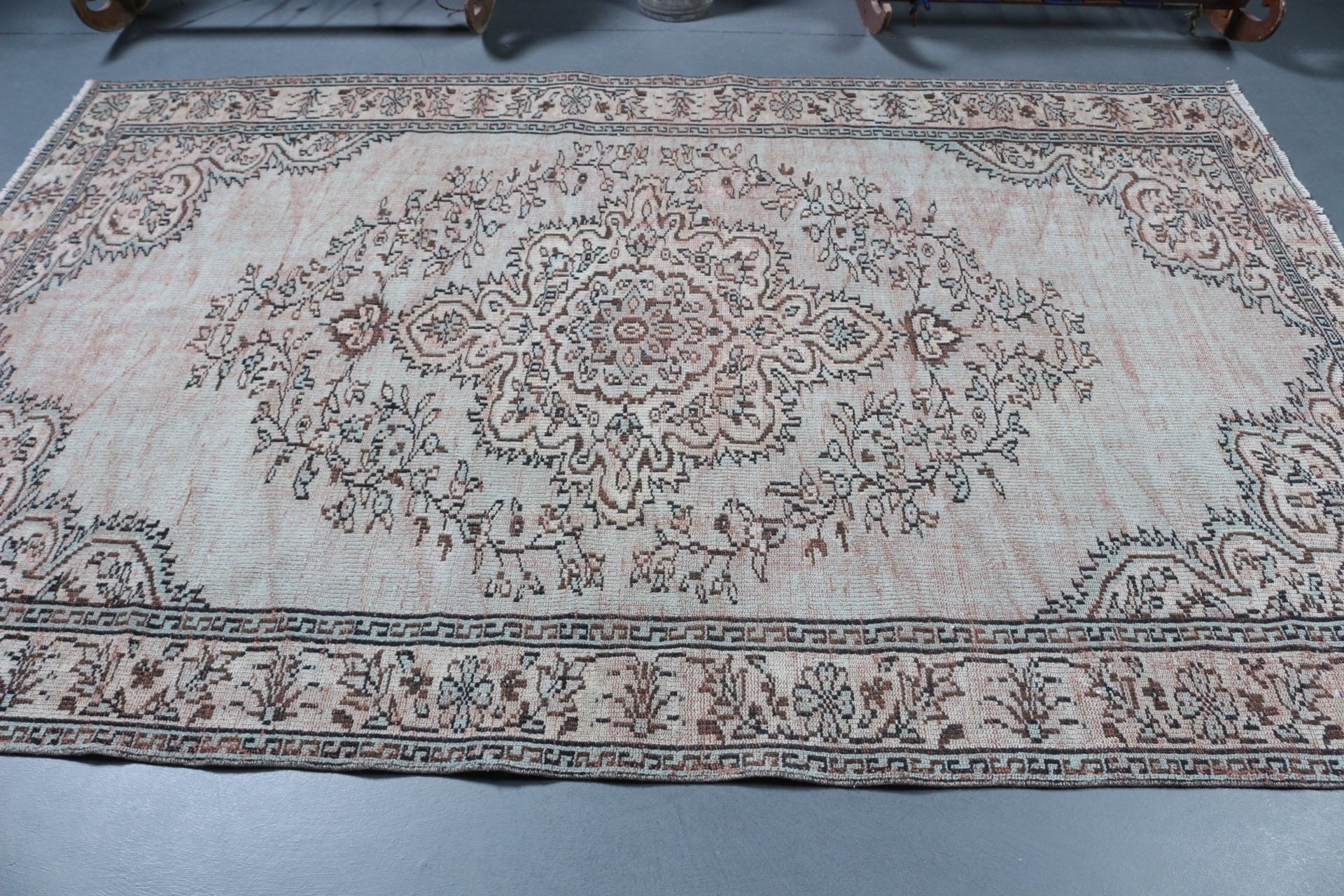 Yatak Odası Halıları, Yer Halısı, 5.7x9.1 ft Büyük Halılar, Türk Halısı, Oturma Odası Halıları, Yeşil Soğuk Halılar, Antika Halı, Vintage Halılar, Yatak Odası Halısı