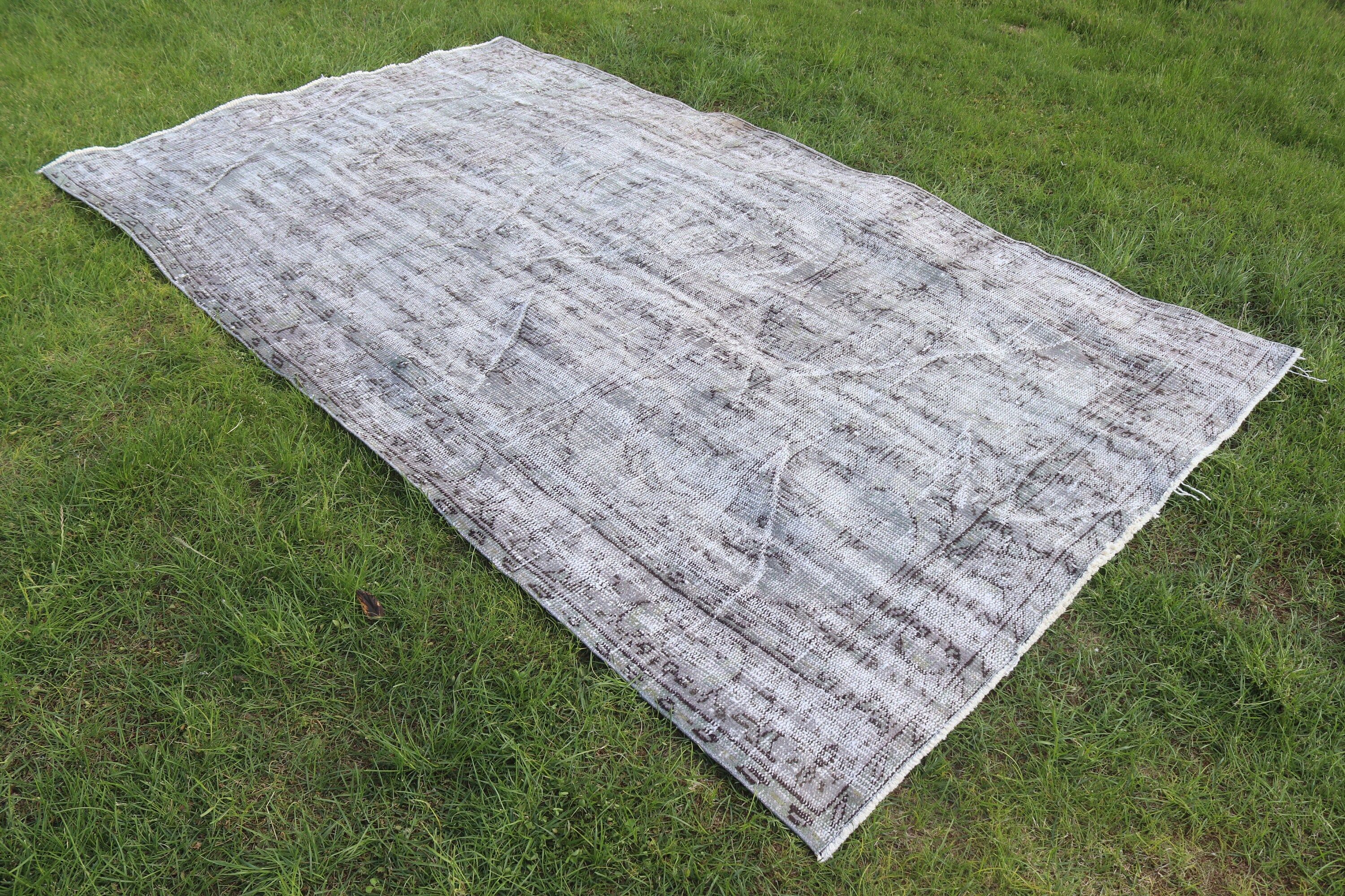 4.9x8.4 ft Large Rugs, Vintage Rug, Large Vintage Rug, Large Boho Rug, Home Decor Rug, Gray Modern Rug, Floor Rug, Turkish Rug, Oushak Rugs