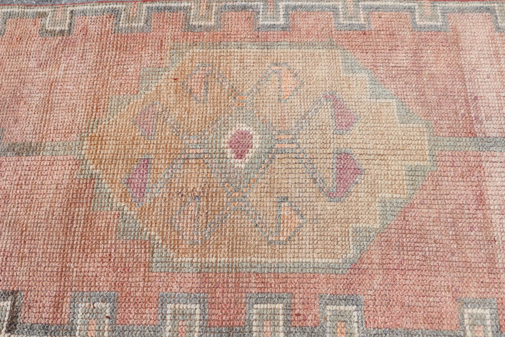 Estetik Halı, Türk Halısı, 2.8x10.4 ft Yolluk Halısı, Koridor Halıları, Fas Halıları, Vintage Halı, Bej Oushak Halısı, Oushak Halısı, Koridor Halıları