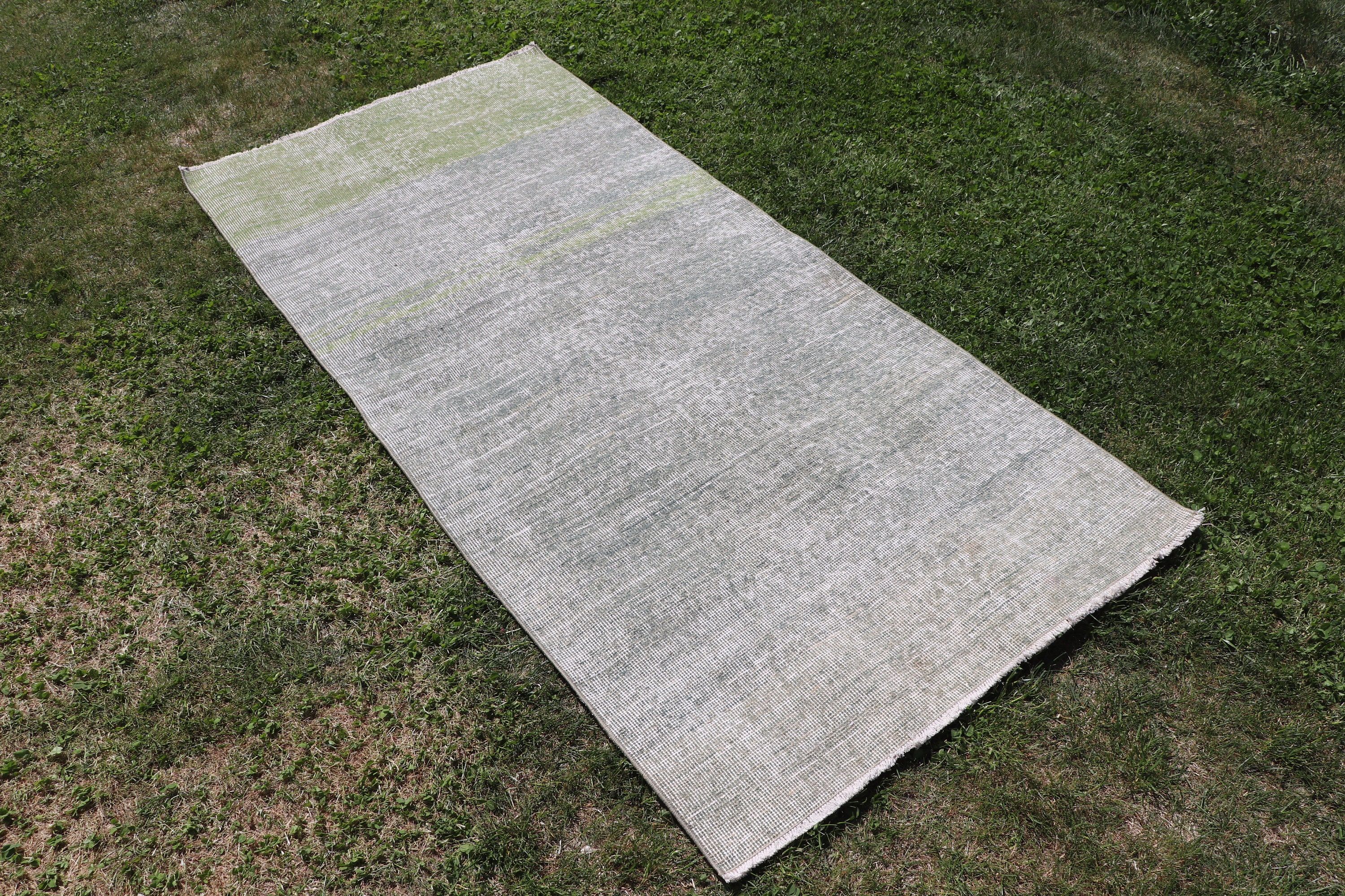 Vintage Rugs, 2.9x6.2 ft Accent Rugs, Vintage Accent Rug, Neutral Rugs, Green Geometric Rugs, Decorative Rugs, Turkish Rugs, Antique Rugs