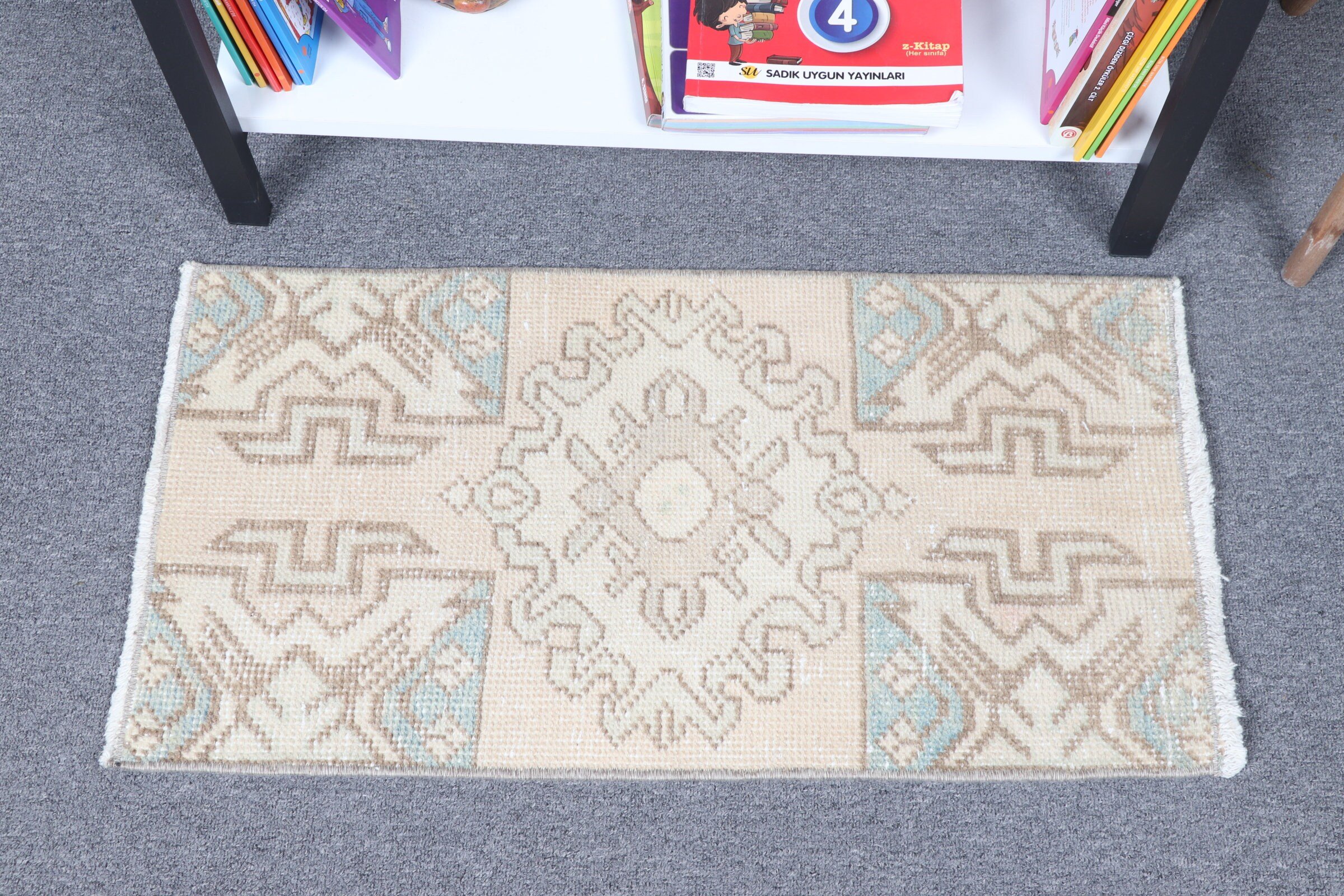 Rugs for Bath, Vintage Rugs, Entry Rug, Beige Bedroom Rug, Turkish Rug, Aztec Rugs, Floor Rug, 1.3x2.4 ft Small Rug, Dorm Rug, Kitchen Rug