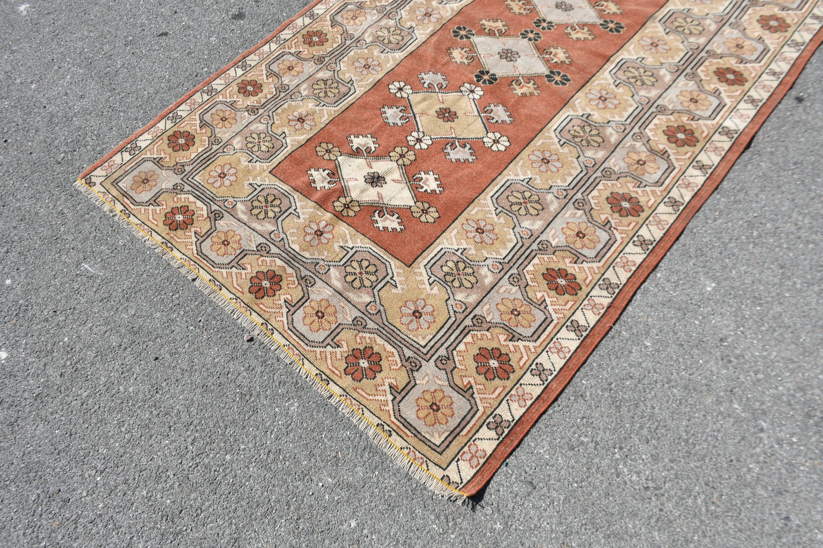 Bedroom Rugs, Rugs for Area, Indoor Rug, Vintage Rug, Turkish Rug, Oriental Rugs, Brown Antique Rugs, 4.3x7.7 ft Area Rugs, Kitchen Rugs