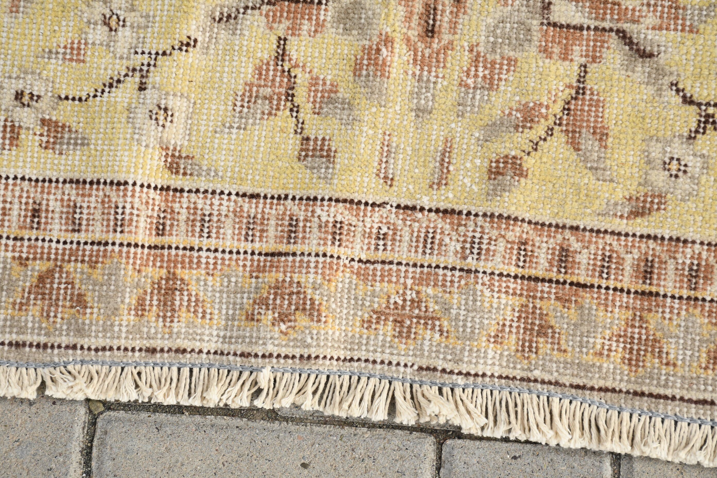 Vintage Rug, Old Rug, Dining Room Rugs, 5.4x9.1 ft Large Rug, Living Room Rugs, Yellow Oushak Rugs, Turkish Rug, Bedroom Rug