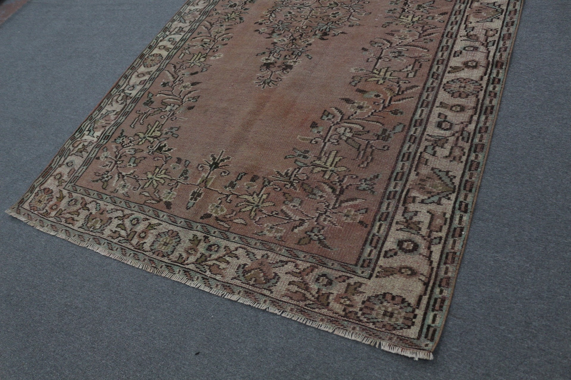 Vintage Halılar, Kahverengi Ev Dekorasyonu Halıları, 5.8x9.2 ft Büyük Halılar, Anadolu Halısı, Türk Halıları, Ev Dekorasyonu Halıları, Oturma Odası Halıları, Yatak Odası Halıları