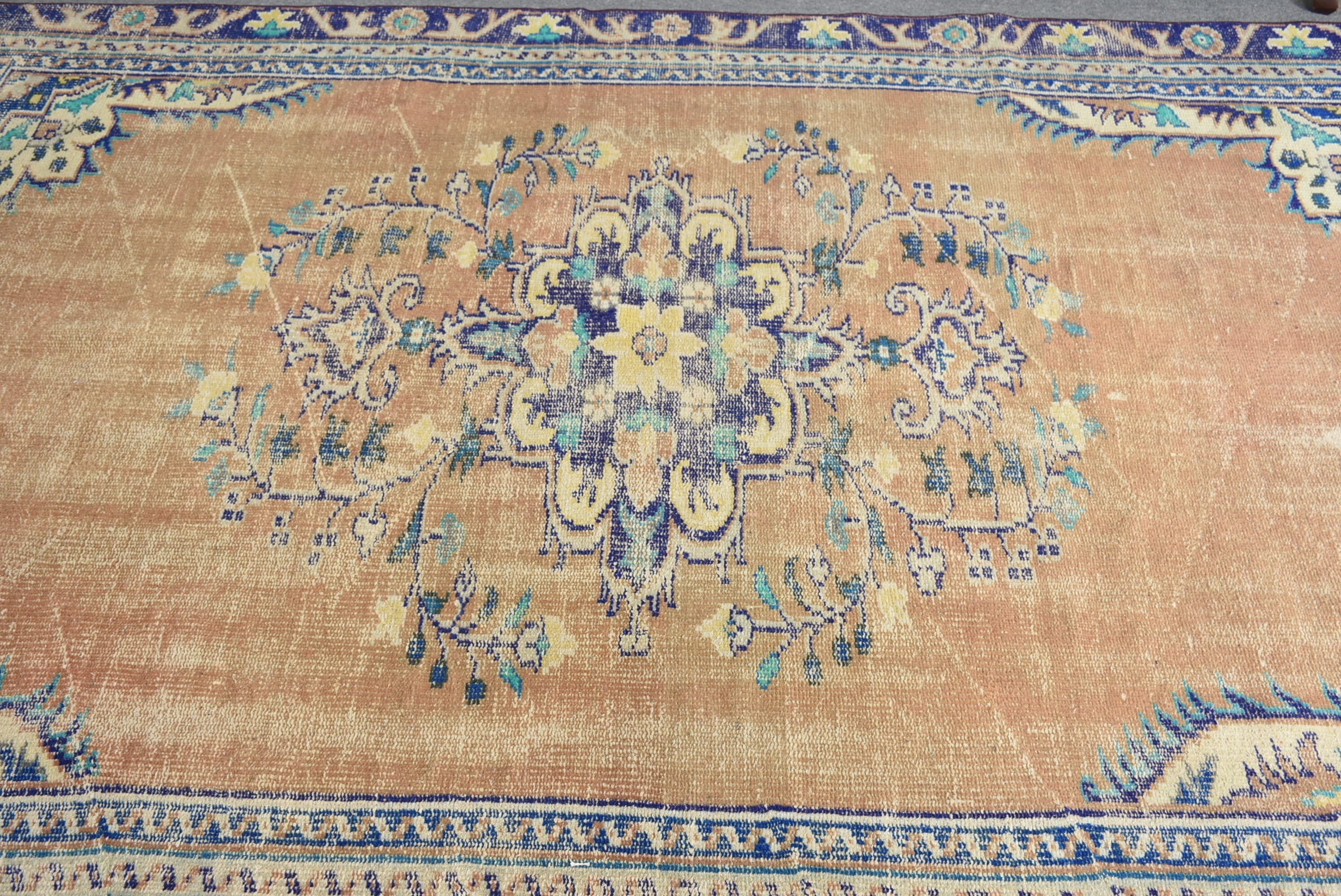 Vintage Rug, Brown Home Decor Rugs, Salon Rug, Turkish Rugs, 5.4x8.8 ft Large Rug, Pale Rug, Dining Room Rug, Kitchen Rugs