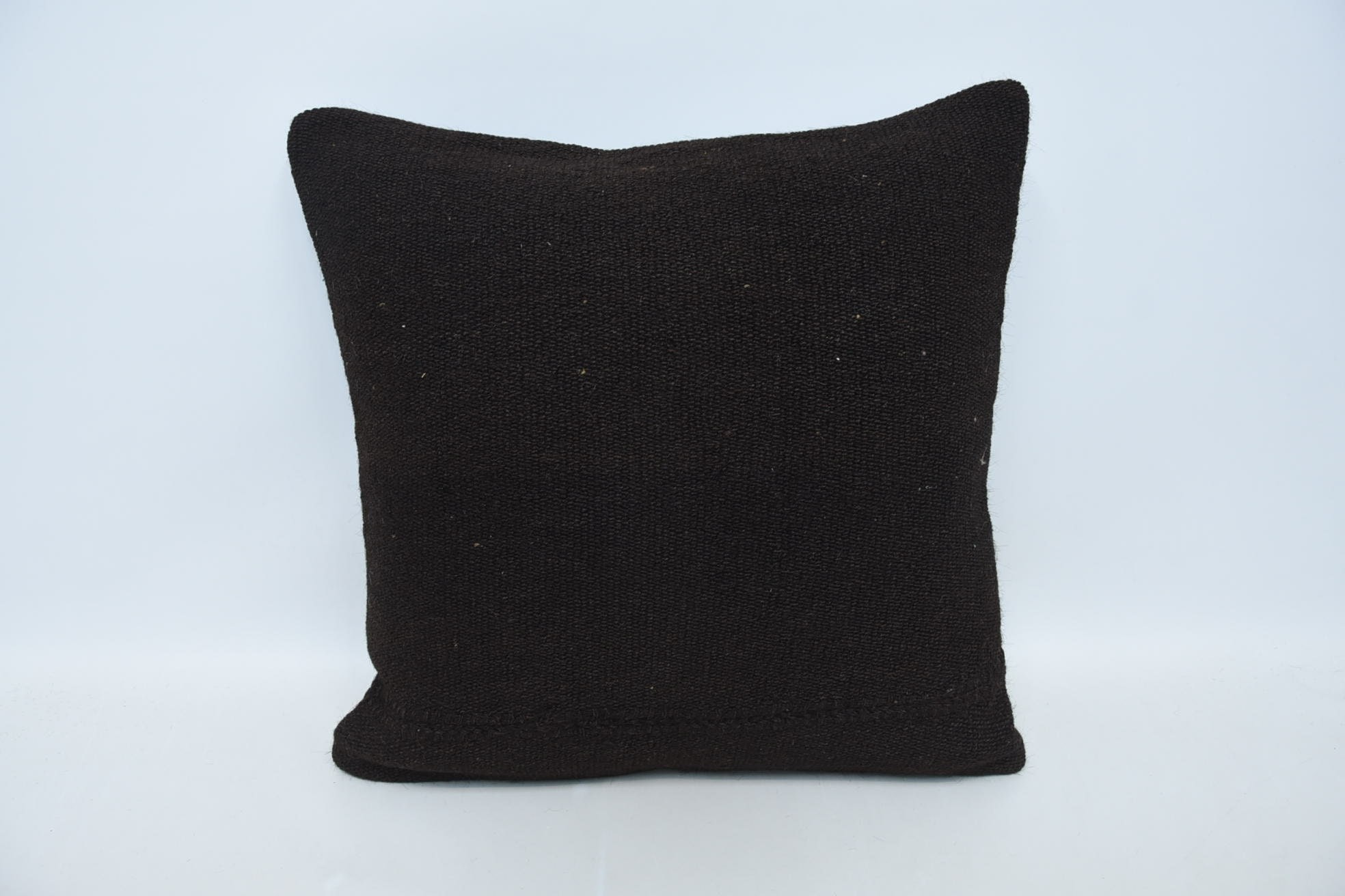 Indoor Pillow, Turkish Kilim Pillow, Interior Designer Pillow, Vintage Kilim Throw Pillow, 24"x24" Brown Cushion Cover