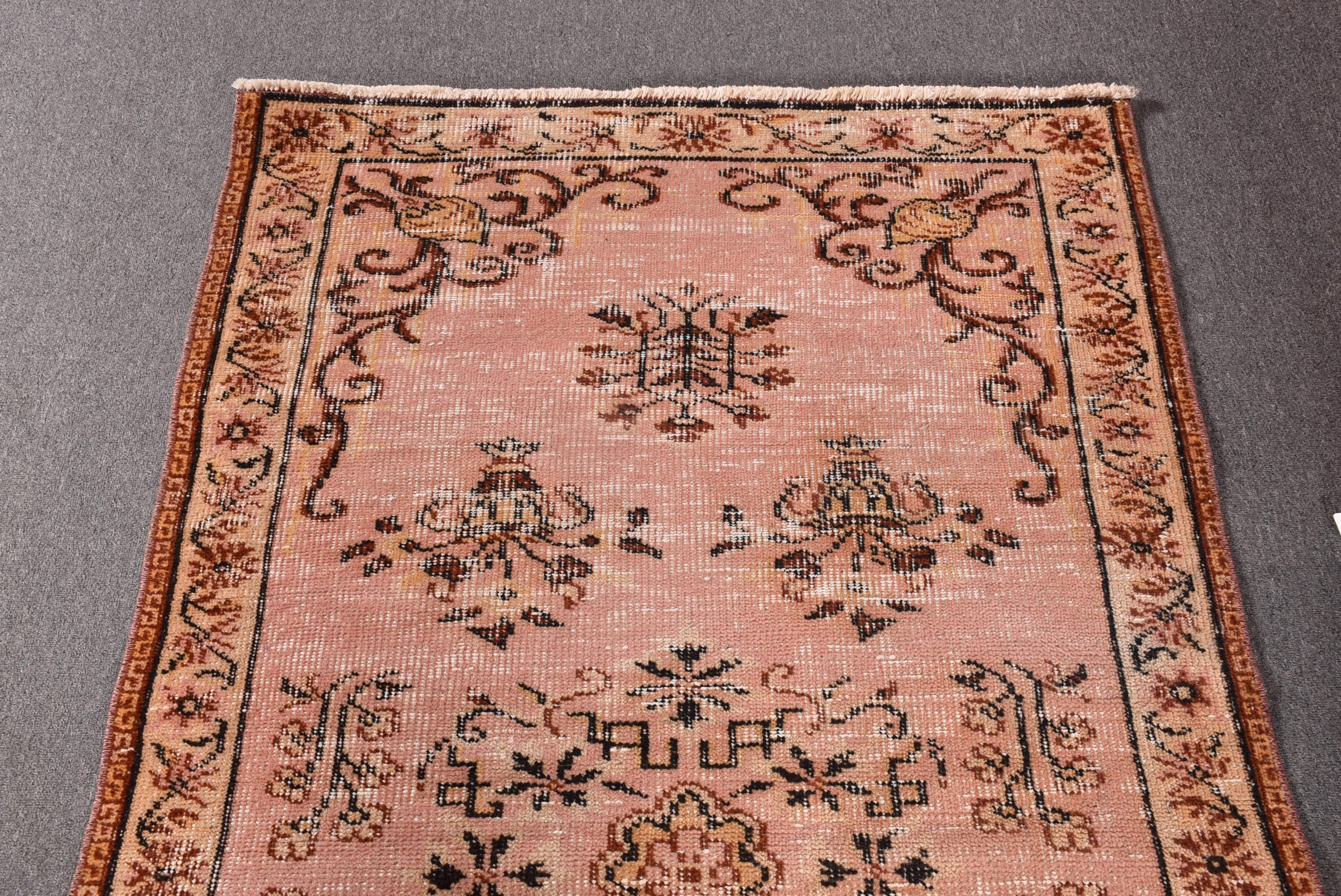 Pembe Modern Halılar, Türk Halıları, Lüks Halılar, Fas Halıları, Mutfak Halıları, Vintage Halılar, Boho Halı, Vintage Vurgulu Halılar, 3,6x6,3 ft Accent Halı