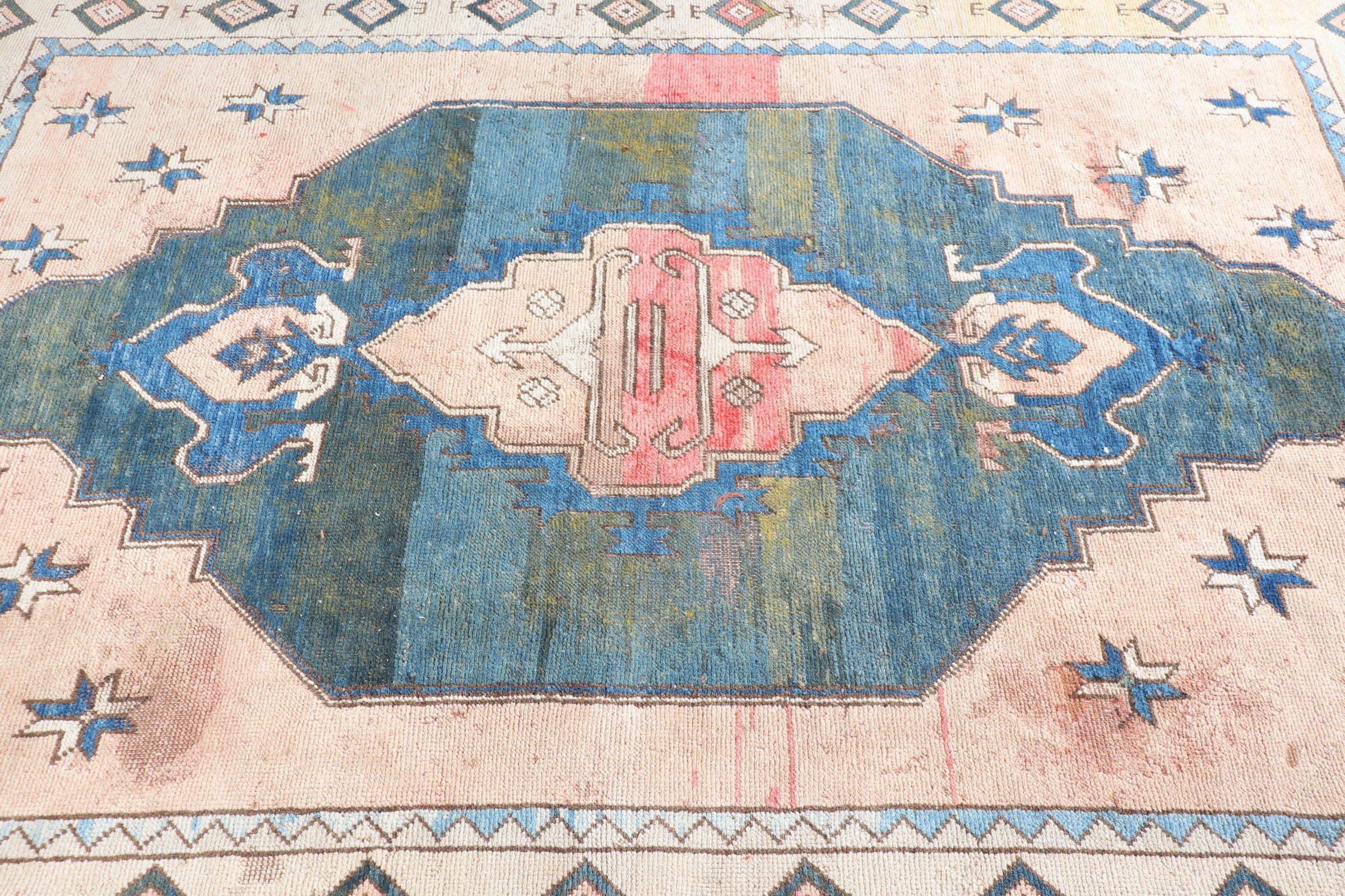 Living Room Rug, Vintage Rug, Turkish Rug, Salon Rugs, Orange Cool Rugs, 5.9x8.6 ft Large Rug, Moroccan Rugs, Custom Rug