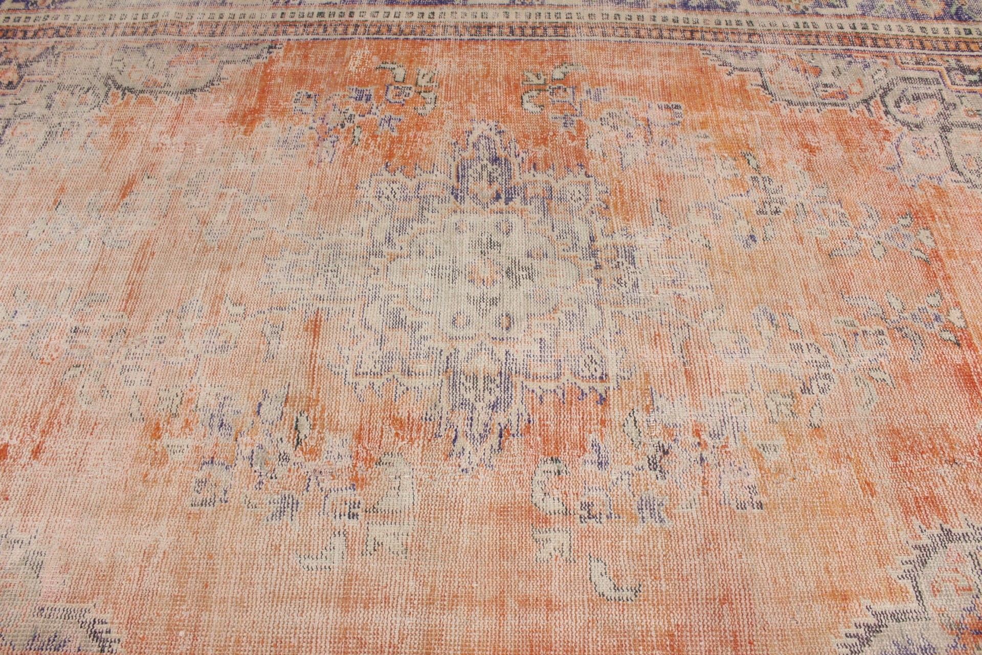 Living Room Rug, Cool Rugs, Anatolian Rug, 6.2x10.8 ft Large Rug, Dining Room Rug, Floor Rug, Turkish Rugs, Vintage Rug, Orange Antique Rug