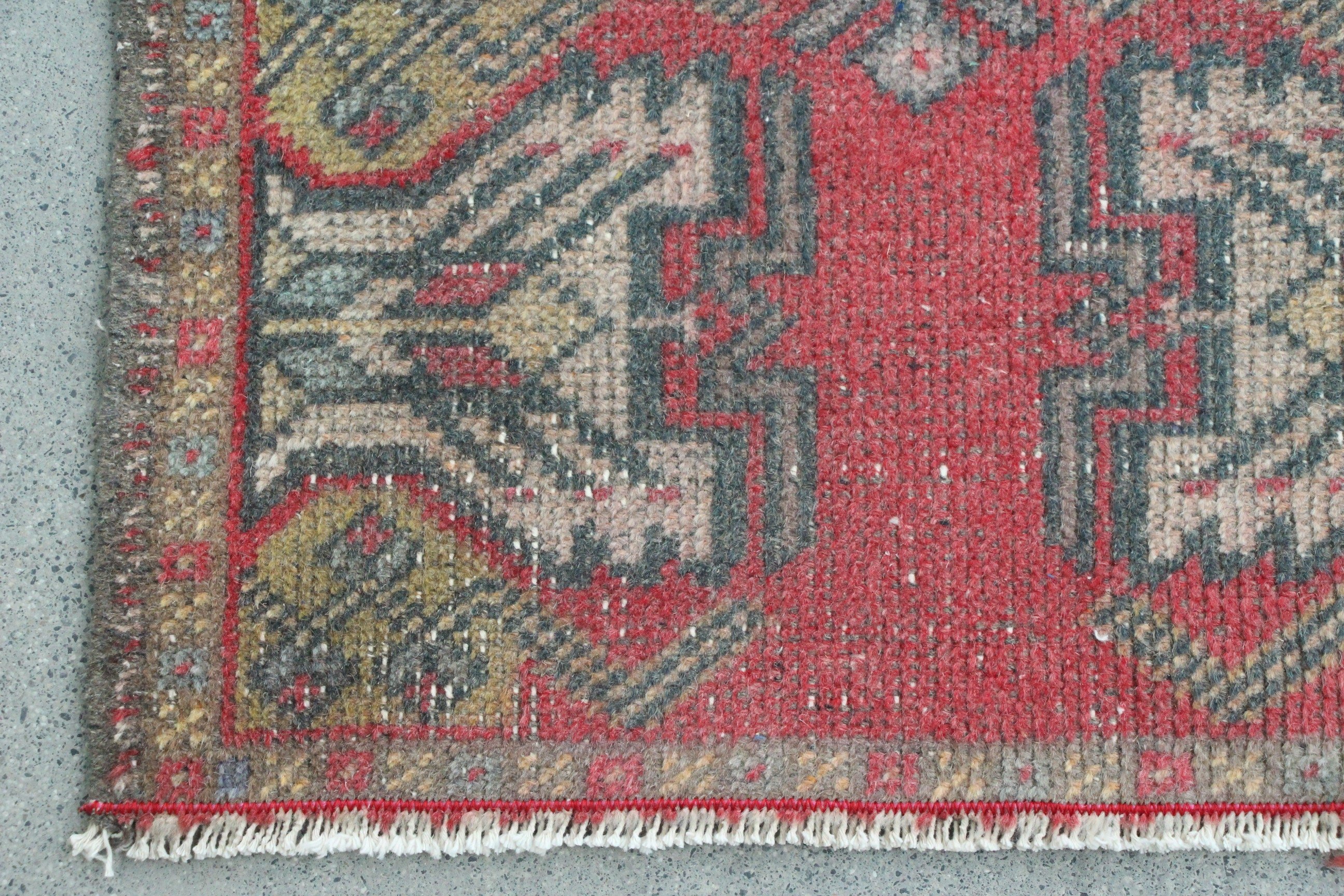 Rugs for Bath, Art Rug, Door Mat Rugs, Entry Rug, Vintage Rug, Red Bedroom Rug, 1.8x3.1 ft Small Rug, Wool Rug, Oriental Rug, Turkish Rug