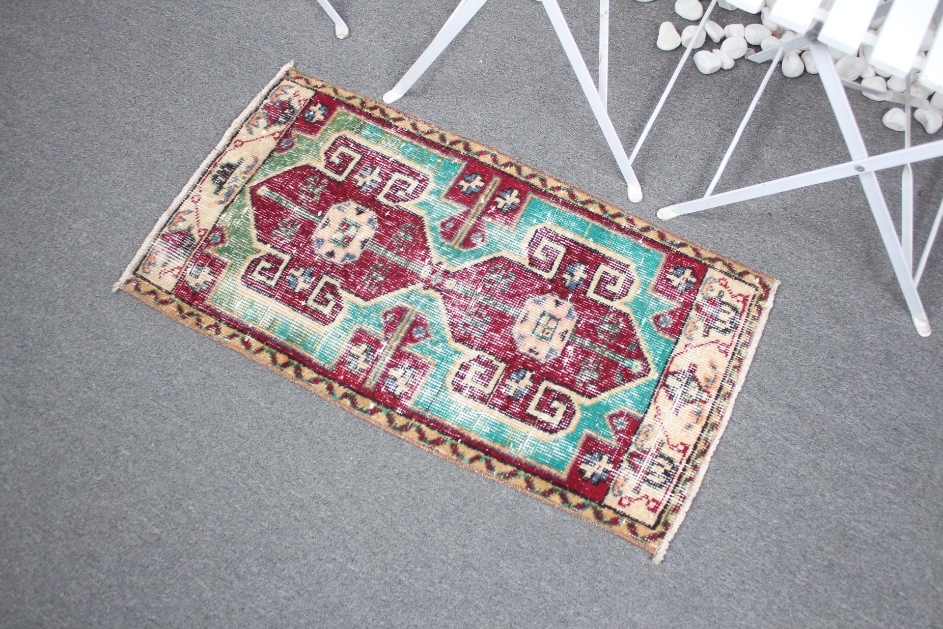 Car Mat Rug, Moroccan Rugs, 1.5x2.9 ft Small Rug, Antique Rugs, Rugs for Car Mat, Pastel Rug, Red Kitchen Rug, Vintage Rugs, Turkish Rug