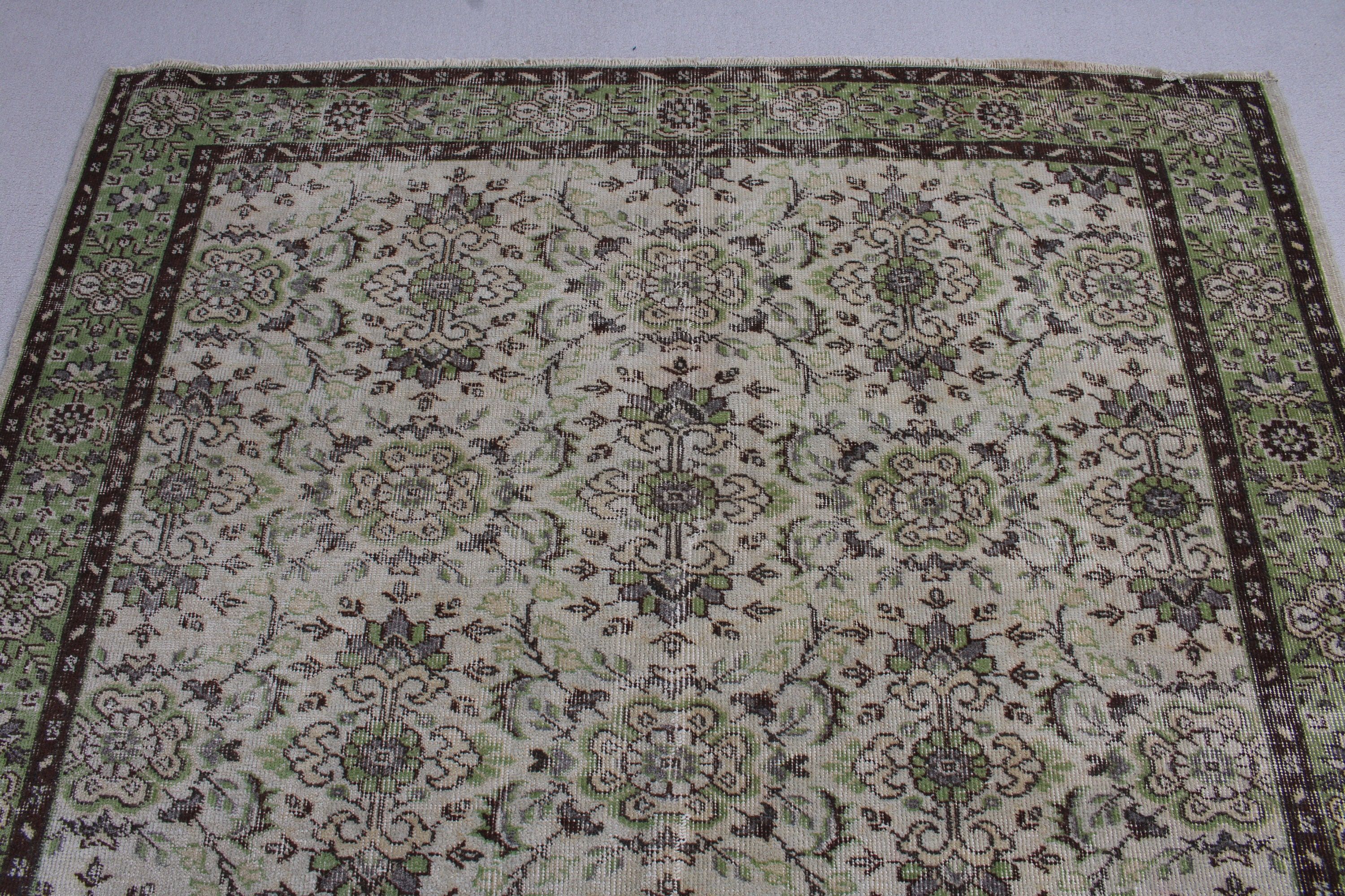 Türk Halıları, Kahverengi Zemin Halısı, Yer Halıları, Salon Halısı, Geometrik Halı, Vintage Halılar, Büyük Boho Halıları, 5.7x8.9 ft Büyük Halı, Aztek Halıları