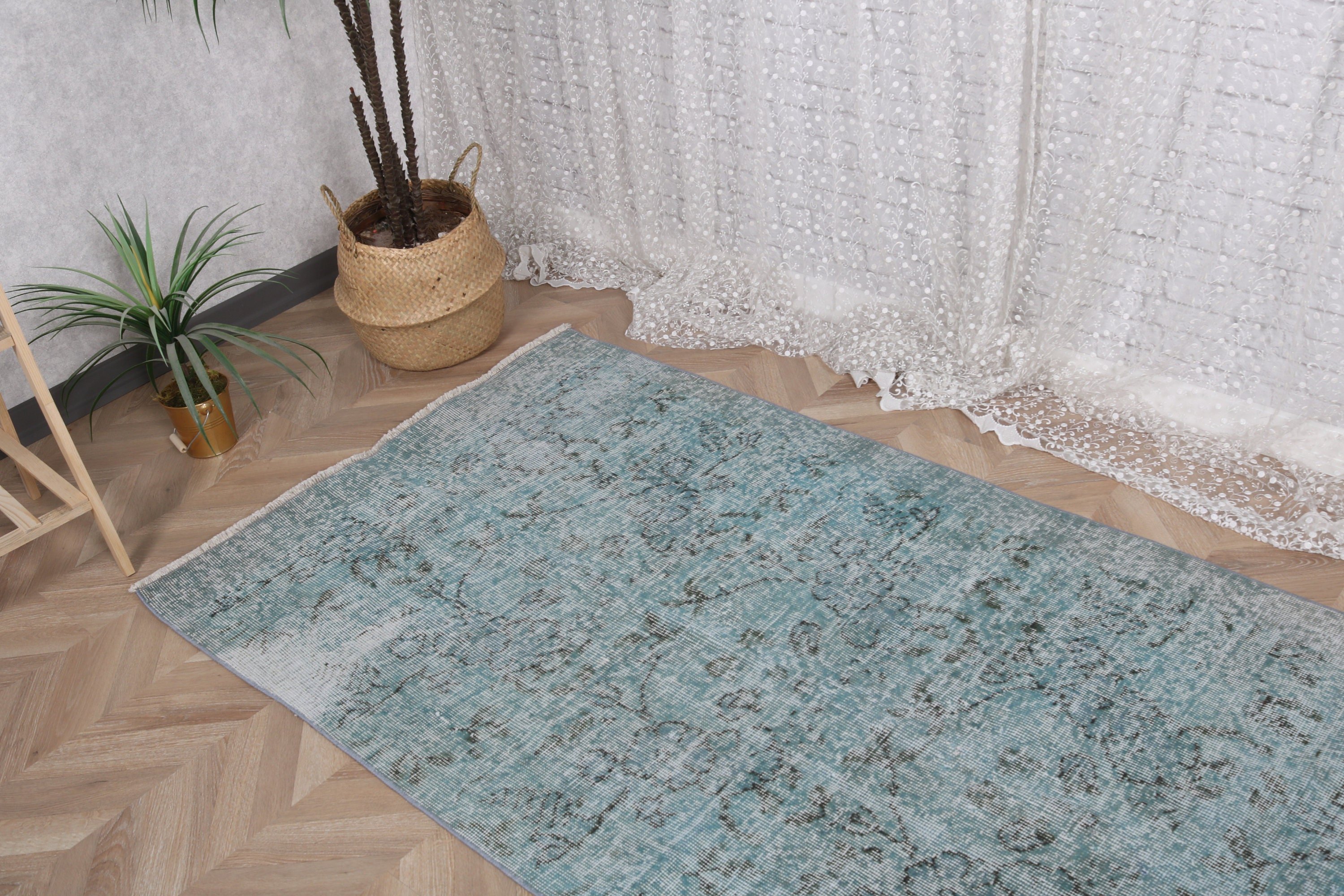 Türk Halısı, Yeşil Oryantal Halı, Giriş Halıları, Açıklama Halıları, Vintage Halı, Vintage Vurgulu Halılar, Aztek Halısı, 3,4x6,8 ft Aksan Halısı, Lüks Halı