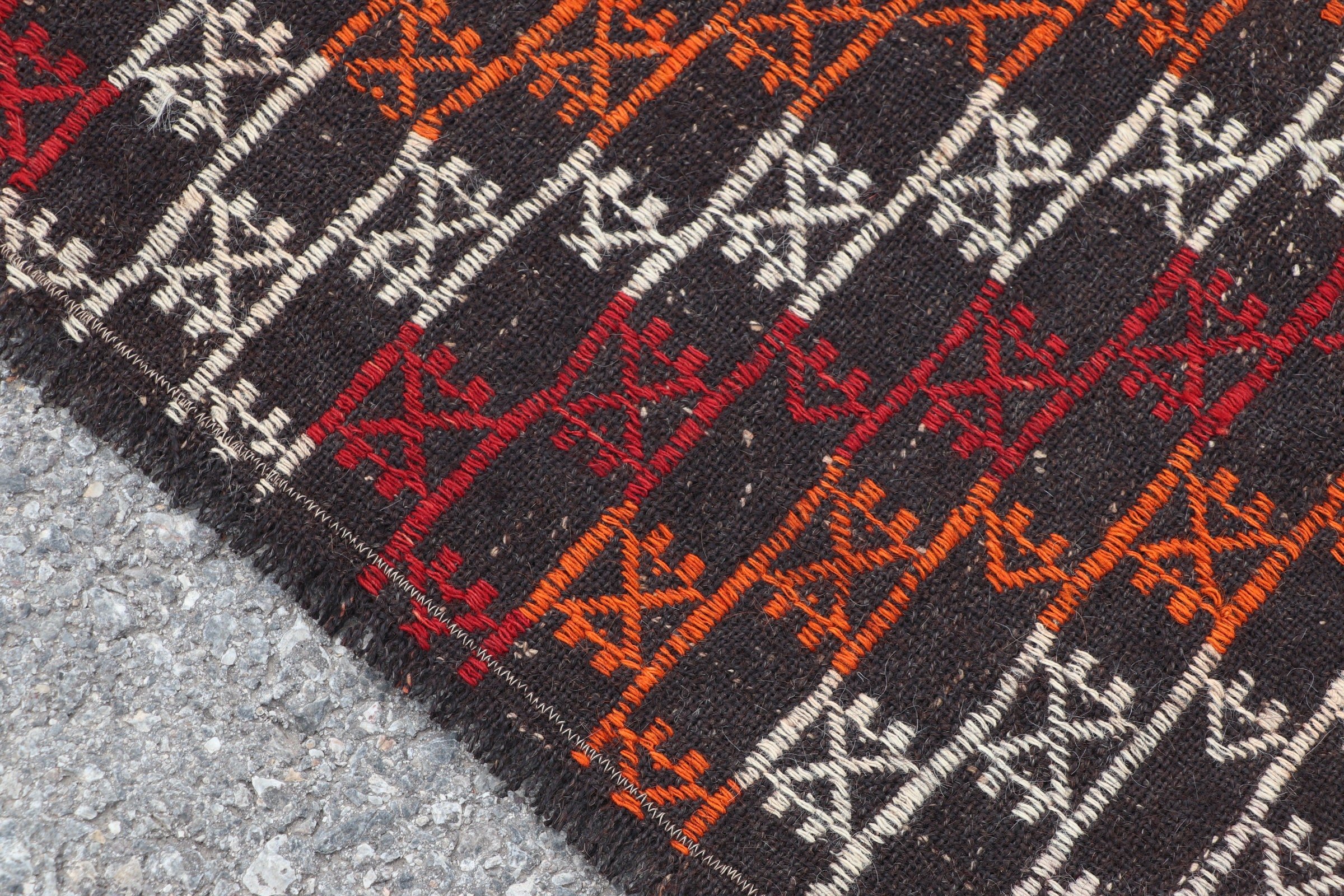 Türk Halısı, Çocuk Halıları, El Yapımı Halı, 5x7,1 ft Alan Halısı, Oryantal Halılar, İç Mekan Halısı, Vintage Halı, Kilim, Yün Halı, Kahverengi Ev Dekor Halısı