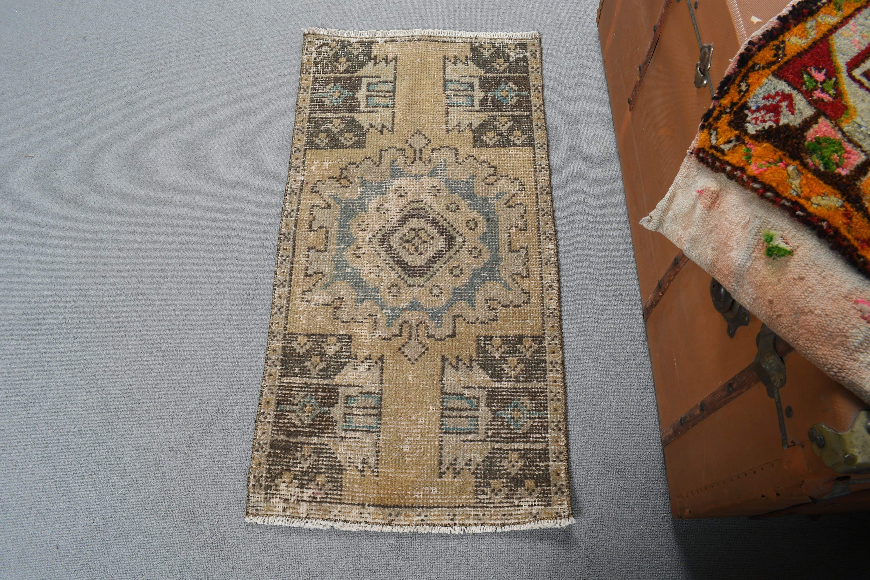 Vintage Halılar, Türk Halısı, Küçük Boho Halısı, Yeşil 1.6x3.1 ft Küçük Halılar, Banyo Halıları, Ev Dekor Halısı