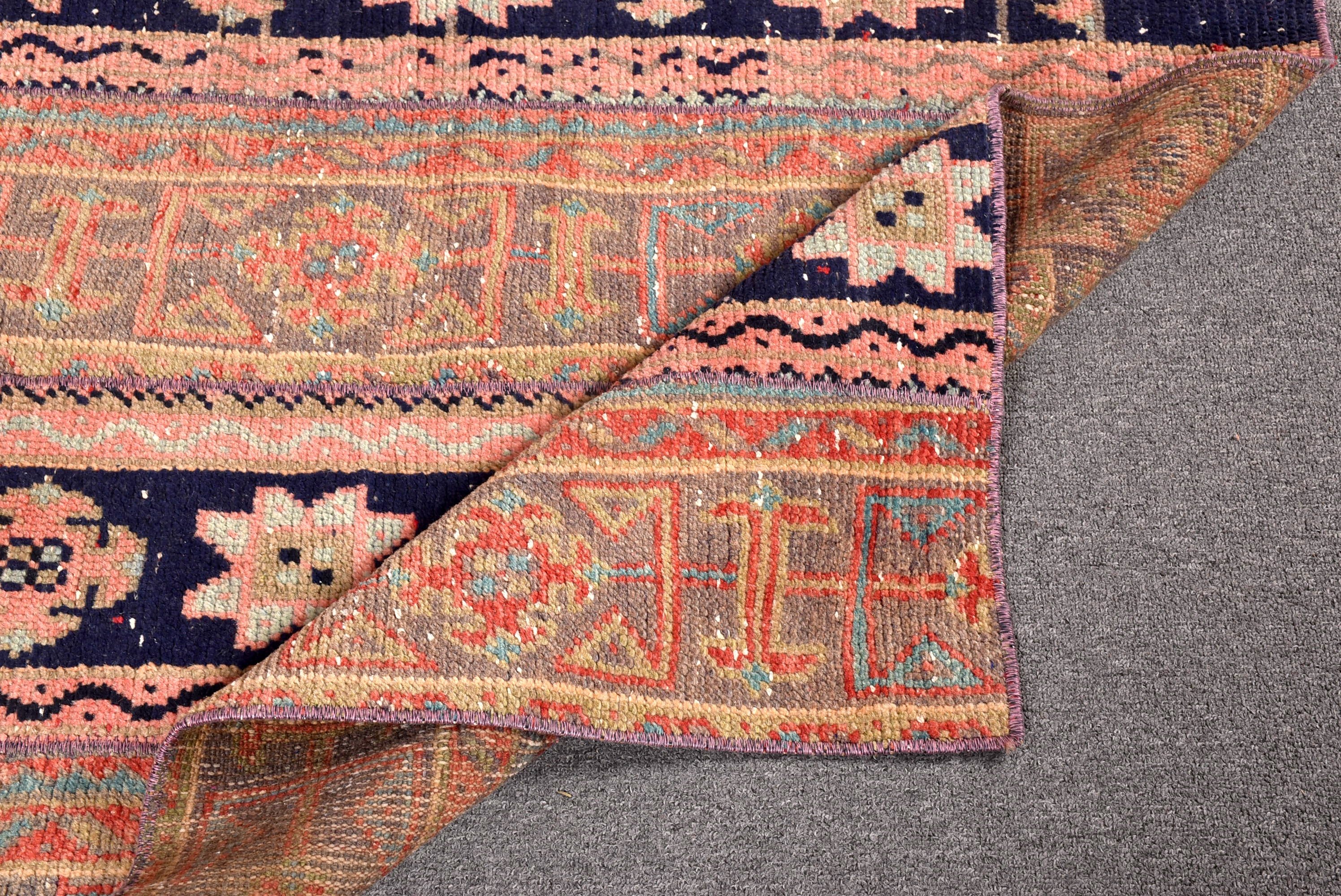 3.1x5.2 ft Aksan Halısı, Bildiri Halısı, Türk Halıları, Giriş Halıları, Boho Vurgu Halısı, Düz Dokuma Halı, Vintage Halı, Etnik Halı, Pembe El Dokuma Halı