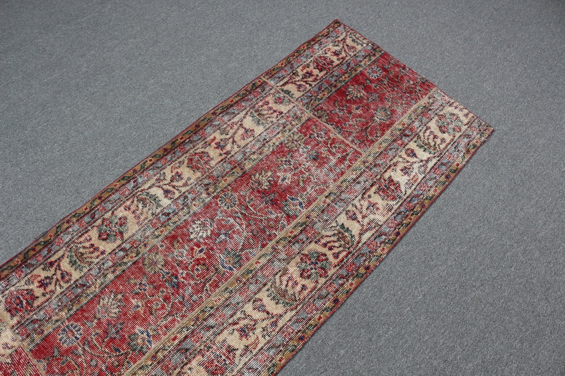 Oushak Rugs, Stair Rug, Corridor Rugs, Rugs for Kitchen, 2.3x8 ft Runner Rug, Turkish Rugs, Antique Rug, Vintage Rug, Red Floor Rugs