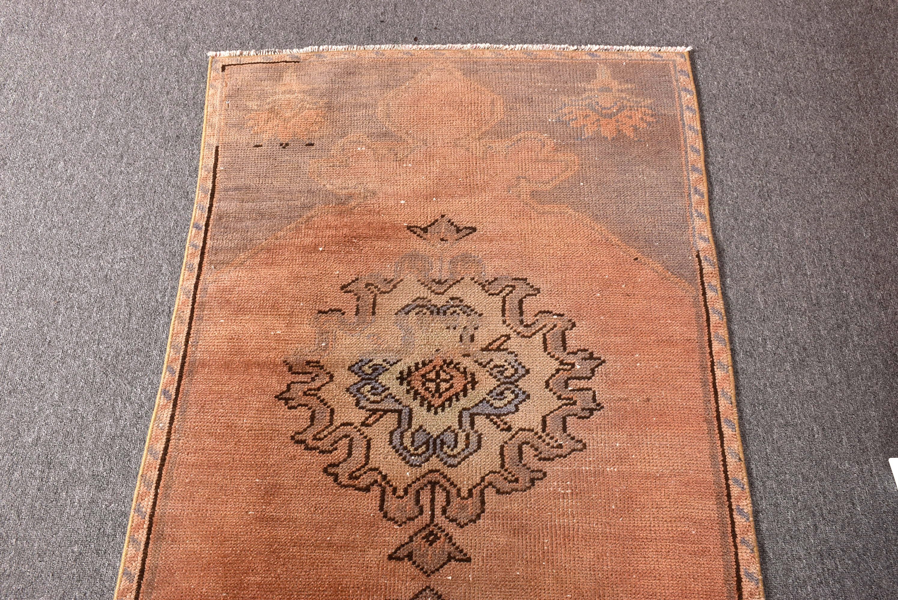 Runner Halıları, Turuncu Boho Halıları, Anadolu Halıları, Vintage Halılar, Türk Halısı, Havalı Halı, Mutfak Halısı, Dekoratif Halı, 2,4x7,3 ft Runner Halıları