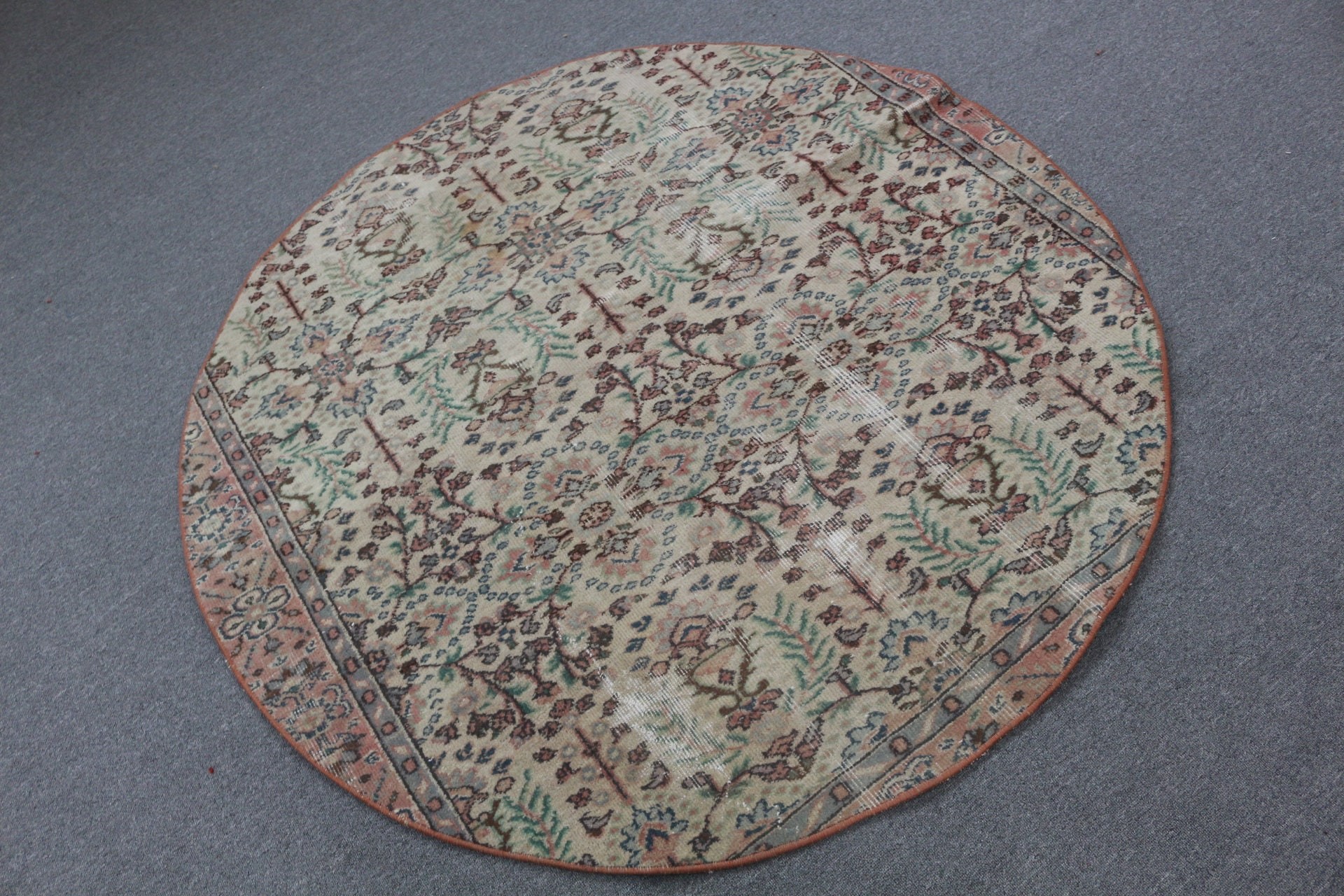 Mutfak Halıları, Kahverengi Fas Halıları, 4,8x4,8 ft Vurgulu Halı, Yatak Odası Halısı, Soluk Halı, Türk Halıları, Mutfak Halısı, Vintage Halılar