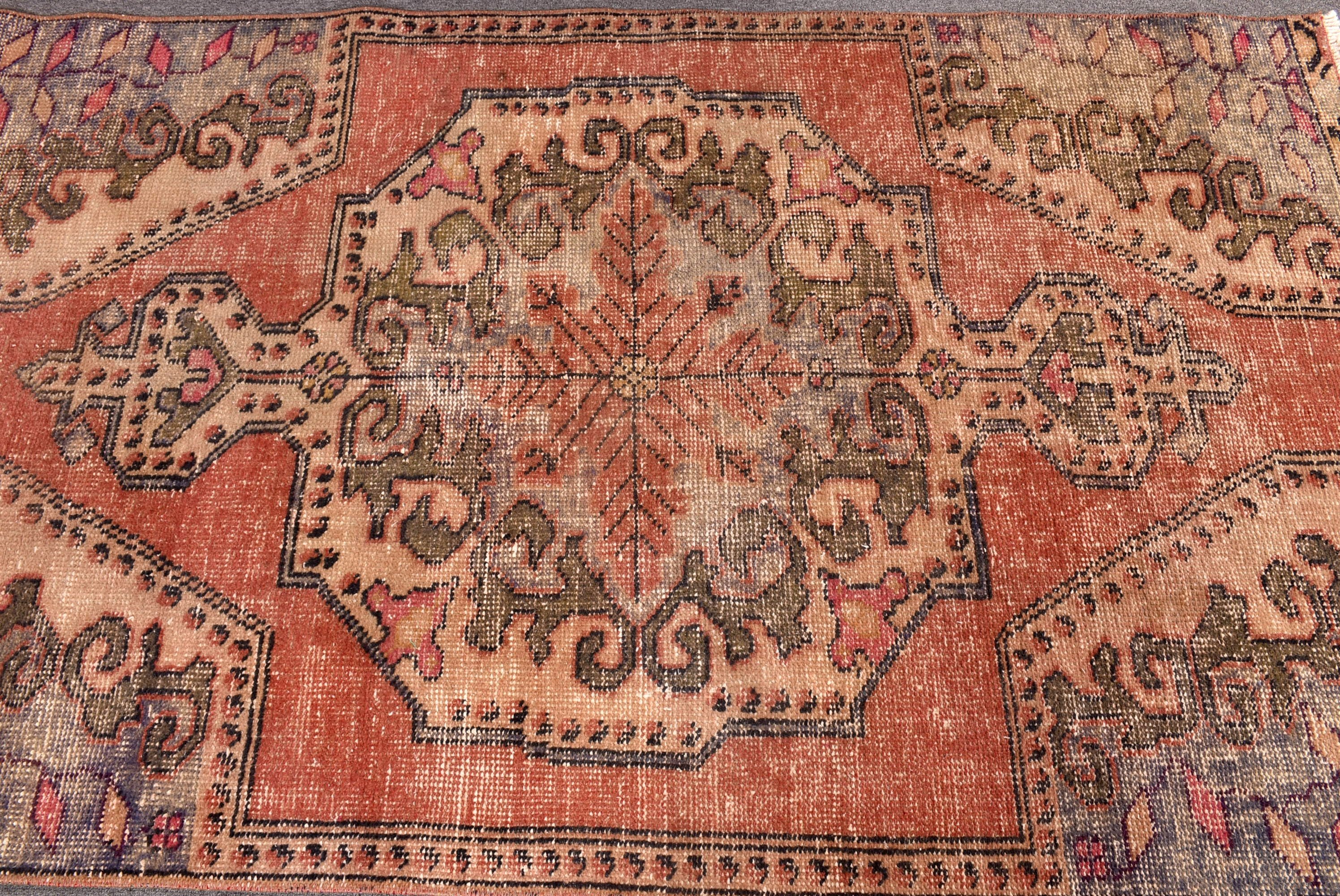 Red Antique Rug, Entryway Rug Rugs, Kitchen Rug, Turkish Rug, Bedroom Rugs, 3.7x6.3 ft Accent Rugs, Nursery Rug, Vintage Rugs, Oriental Rug