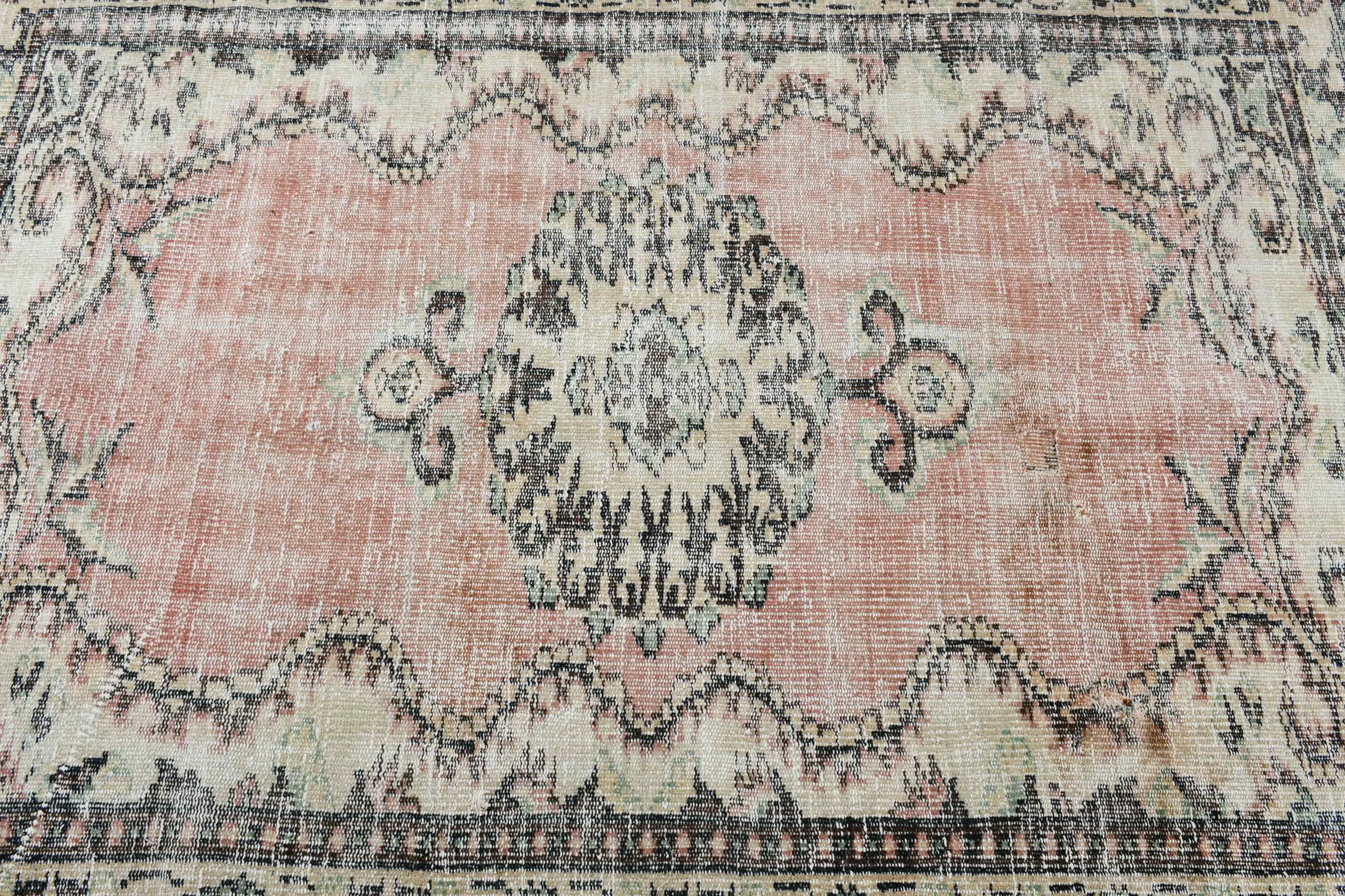 Nursery Rug, 4.8x6.3 ft Area Rug, Rugs for Dining Room, Turkish Rug, Pink Floor Rug, Vintage Rug, Wool Rugs, Home Decor Rugs, Indoor Rug