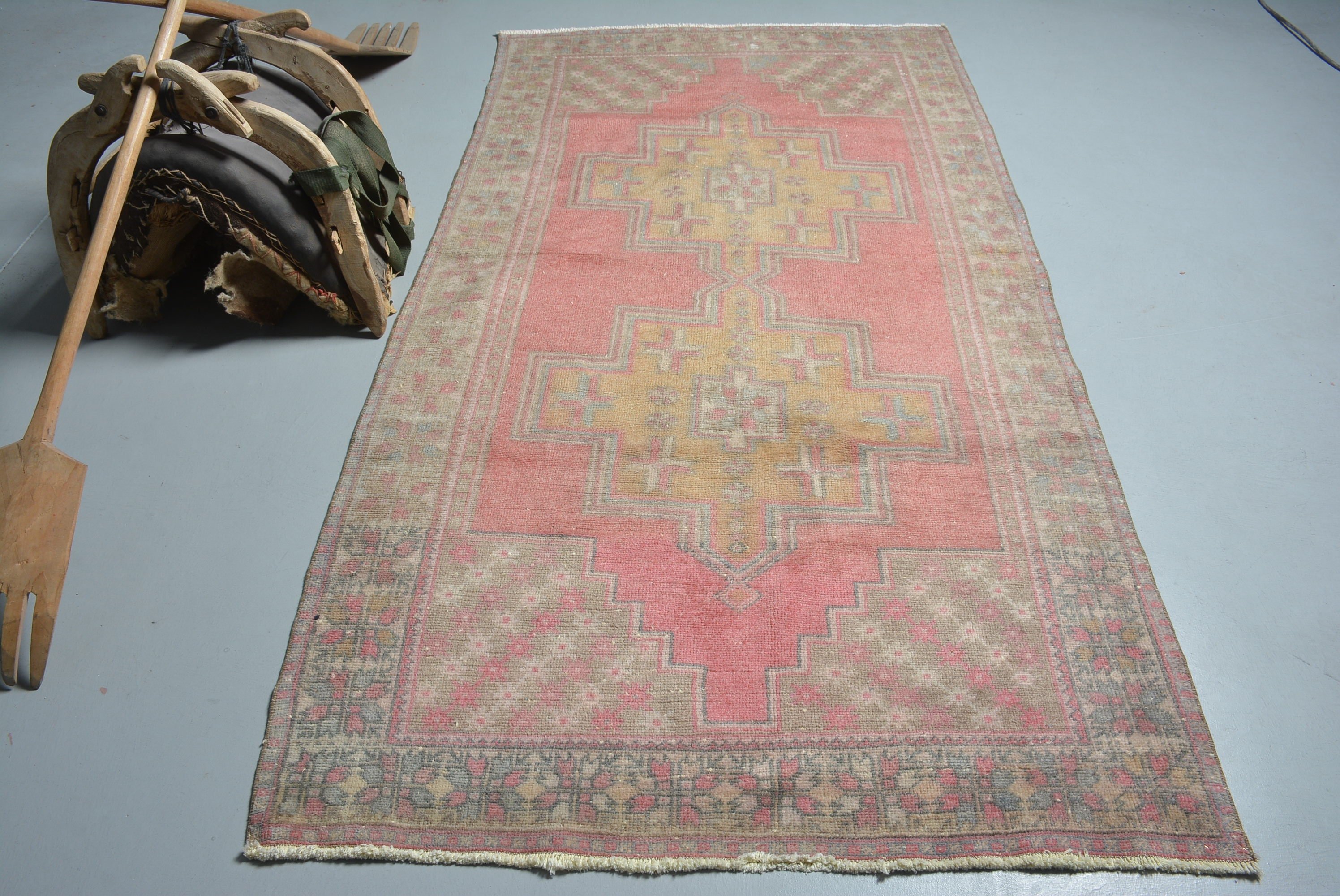 Living Room Rug, Cool Rugs, Turkish Rug, Rugs for Living Room, Handwoven Rug, Kitchen Rug, Bedroom Rugs, 4.2x7.9 ft Area Rugs, Vintage Rugs