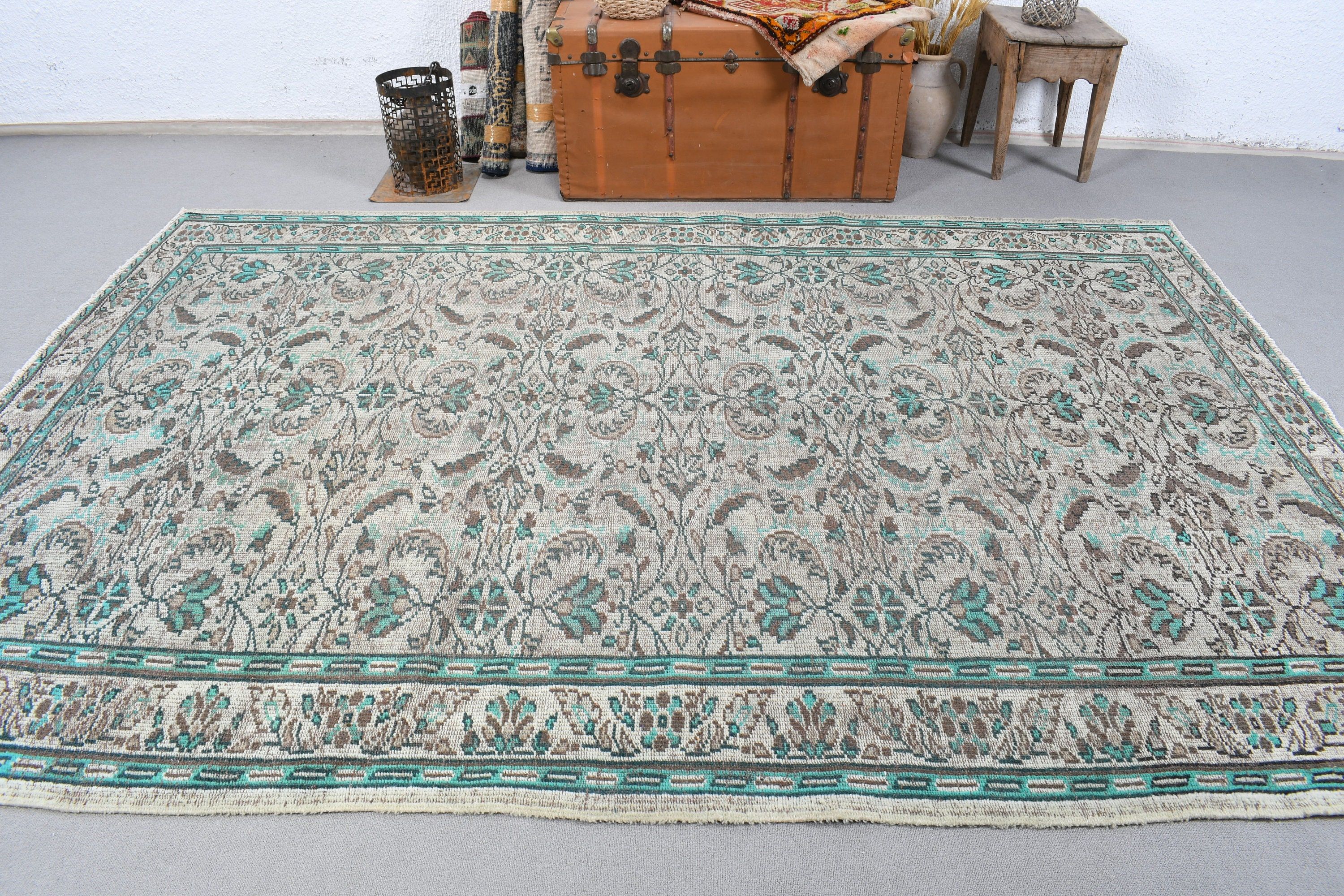 Türk Halıları, Aztek Halısı, Geometrik Halılar, Lüks Halılar, 6,4x9,5 ft Büyük Halılar, Yatak Odası Halısı, Kahverengi Oryantal Halılar, Büyük Boho Halısı, Vintage Halılar