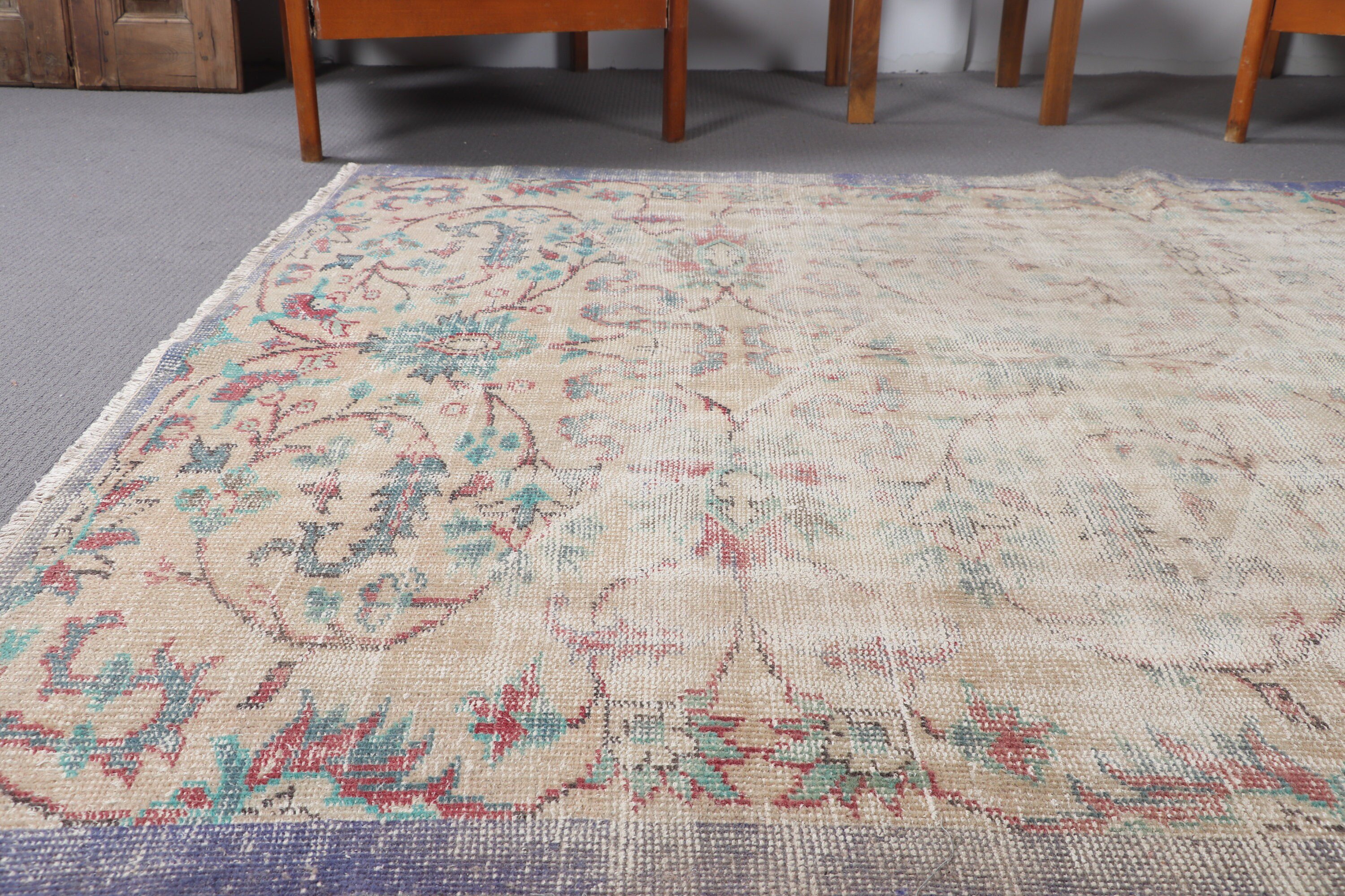 Floor Rug, Vintage Rugs, Brown Moroccan Rugs, Turkish Rug, Large Boho Rugs, Large Vintage Rugs, Handwoven Rug, 5.6x8.2 ft Large Rug