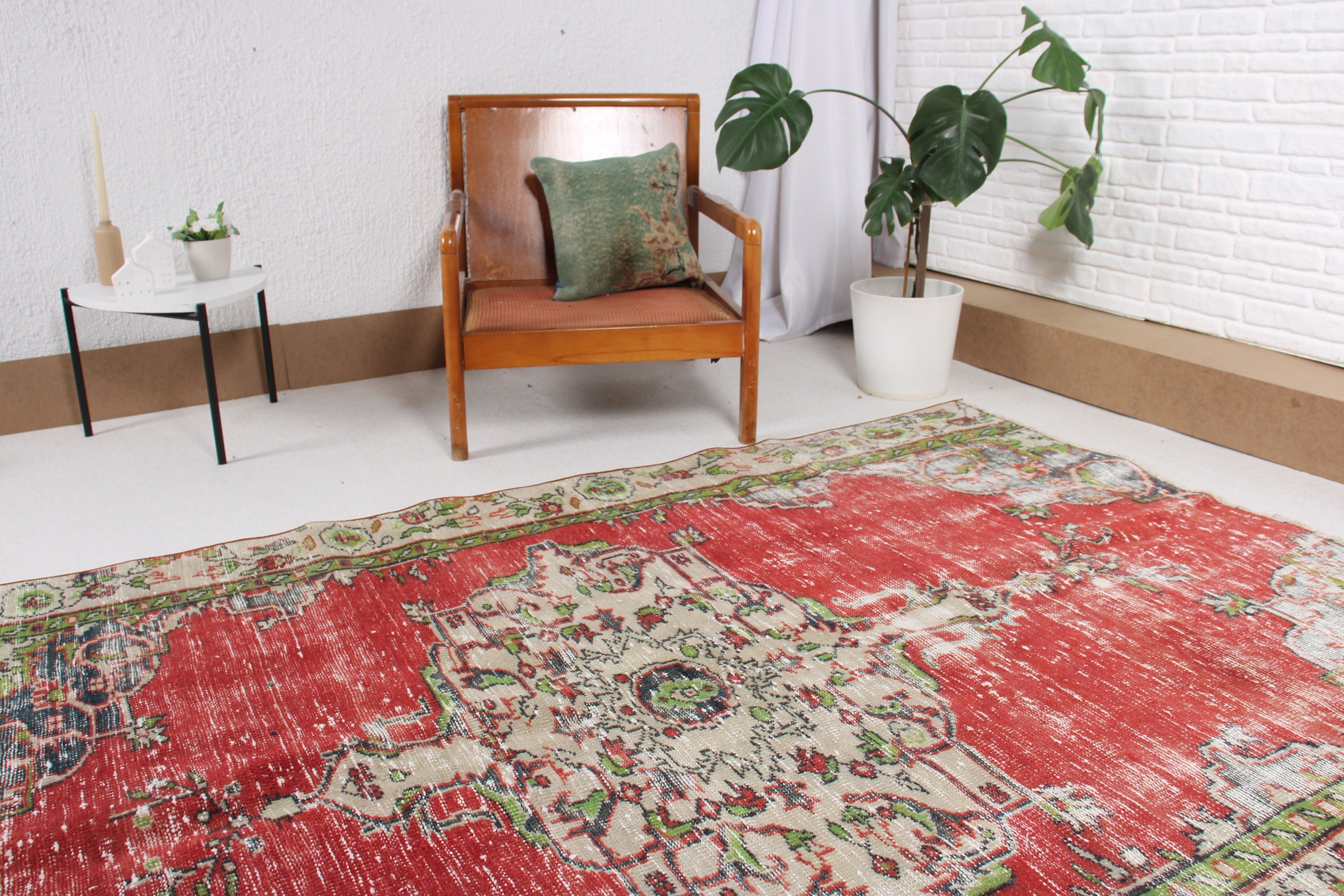 Luxury Rugs, Dining Room Rug, Nursery Rugs, Kitchen Rug, Red Statement Rug, Turkish Rug, 5.3x7 ft Area Rugs, Antique Rug, Vintage Rugs