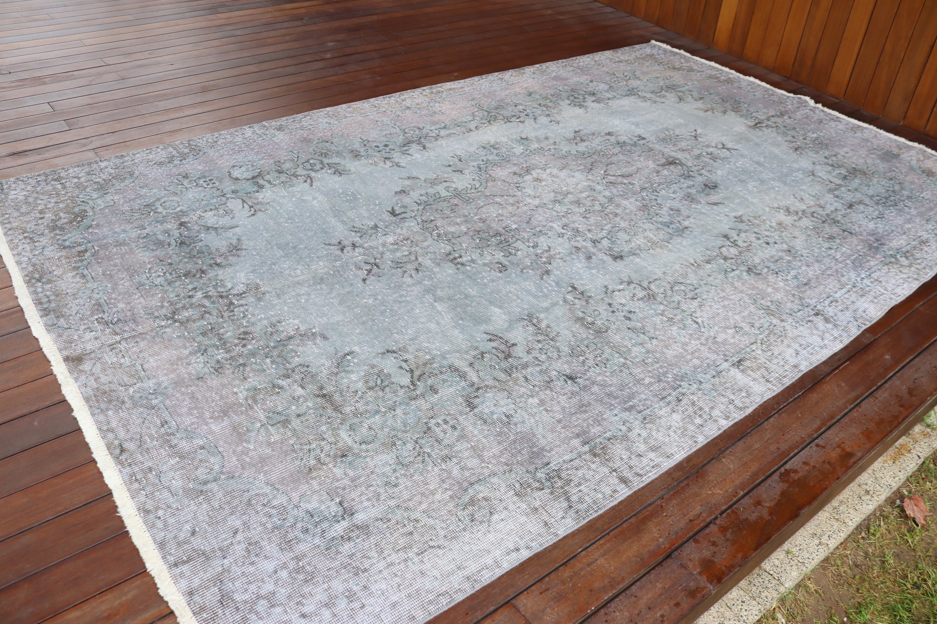 Luxury Rugs, 6x9.6 ft Large Rugs, Gray Bedroom Rugs, Turkish Rugs, Bedroom Rug, Vintage Rug, Large Oushak Rug, Large Vintage Rugs