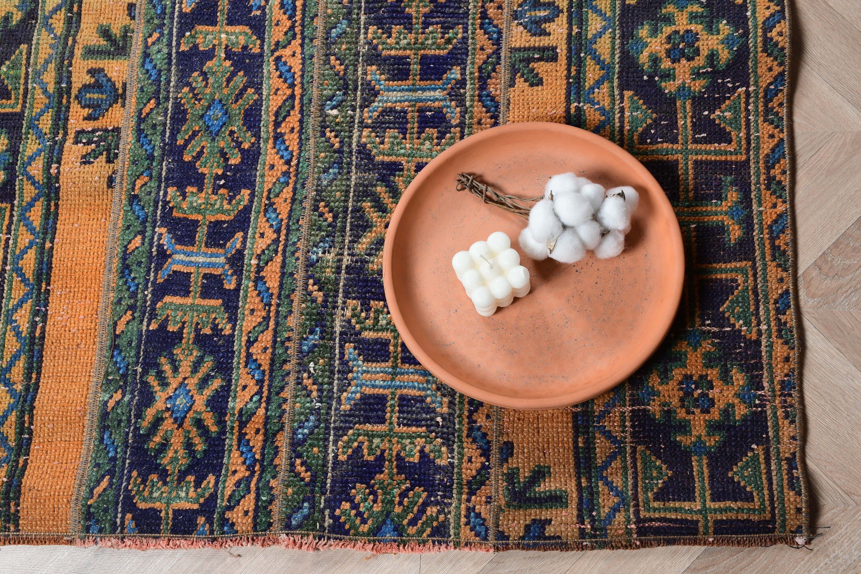 Turkish Rug, 3.3x6.7 ft Accent Rug, Rugs for Nursery, Entry Rug, Moroccan Rug, Wool Rug, Vintage Rug, Yellow Oriental Rug, Nursery Rug