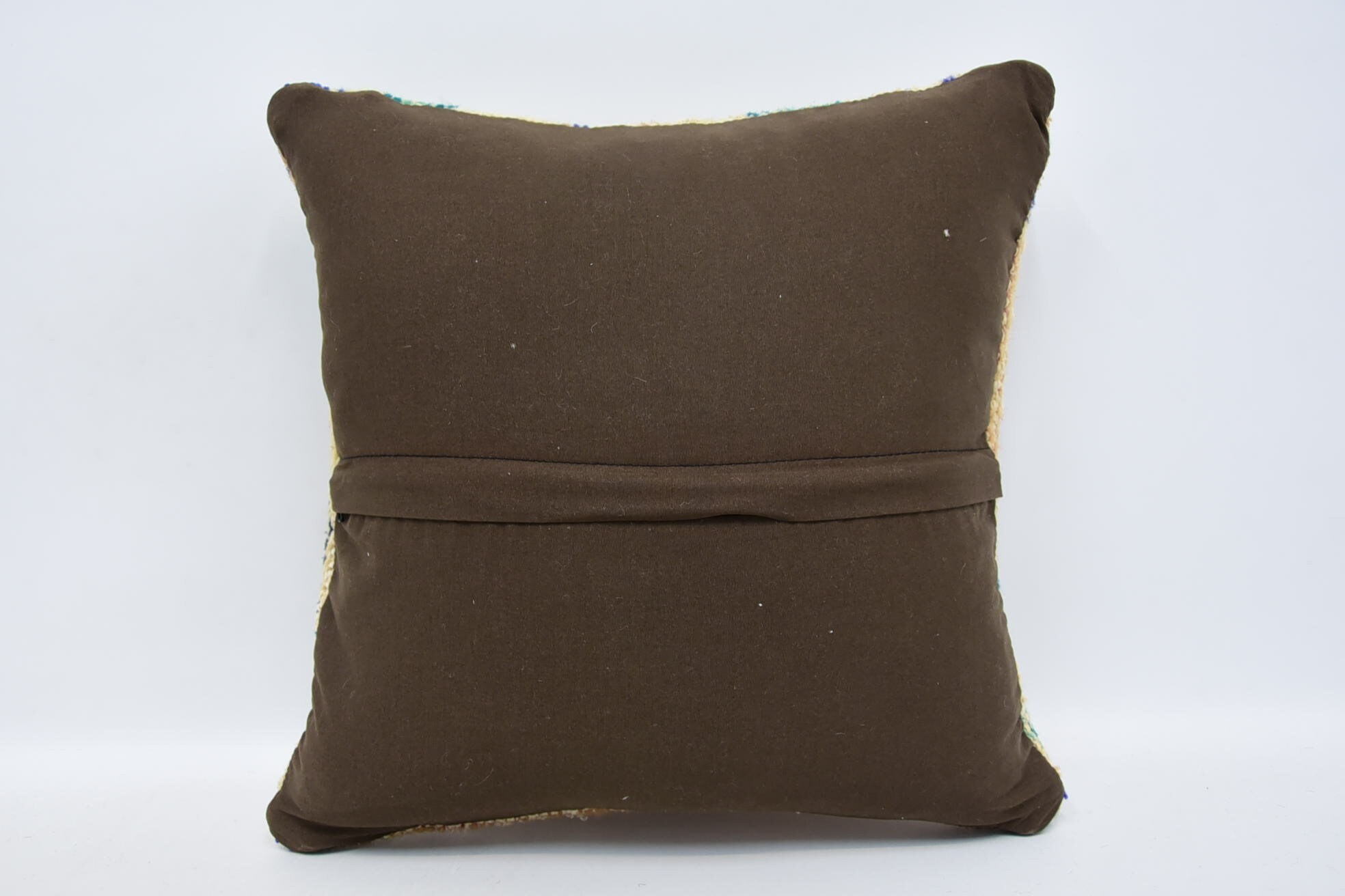 Home Decor Pillow, 16"x16" Beige Pillow Case, Square Throw Pillow Sham, Turkish Pillow, Farmhouse Pillow Case, Vintage Kilim Pillow
