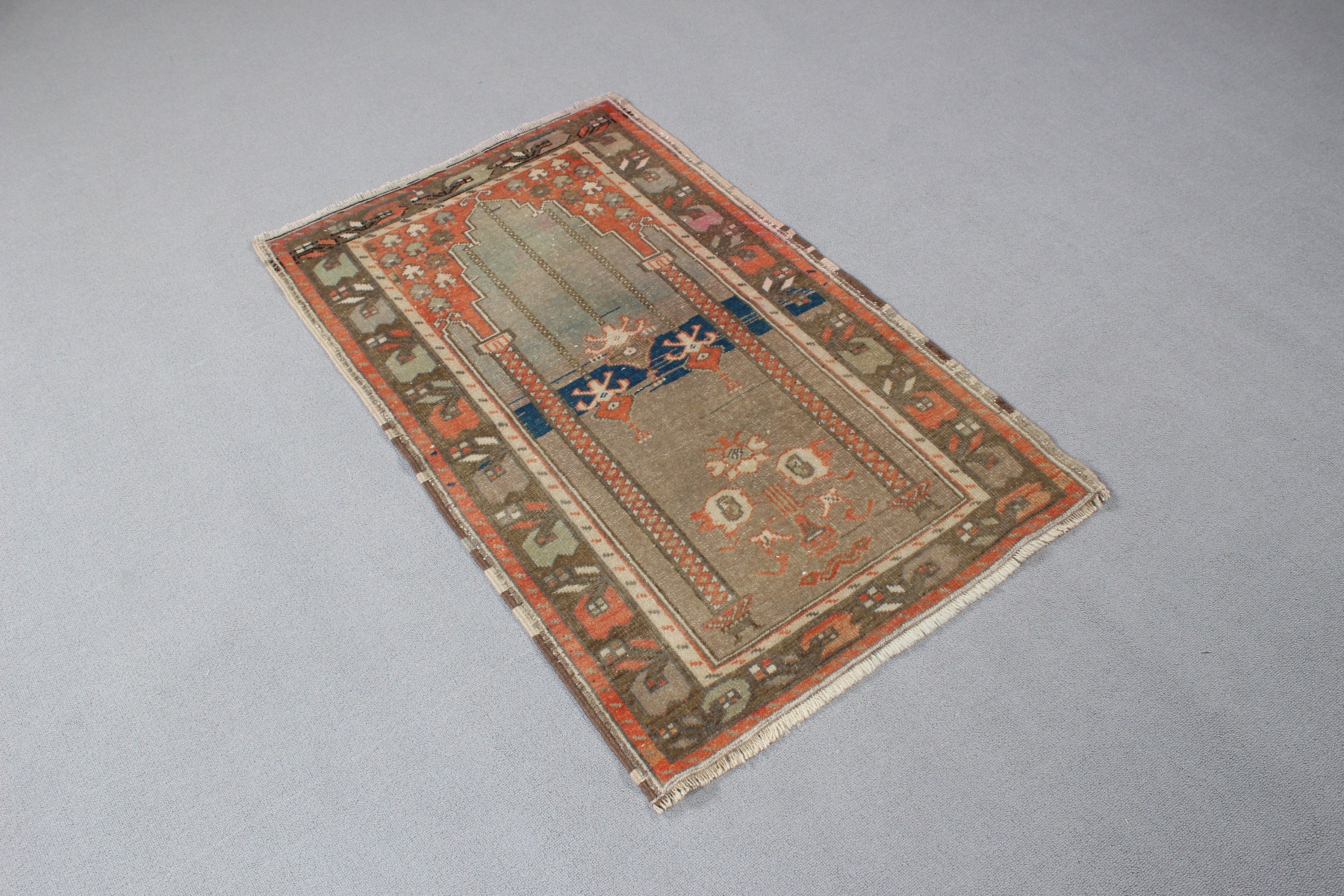 Araba Paspas Halıları, 2.4x3.7 ft Küçük Halı, El Dokuma Halı, Yeşil Fas Halısı, Türk Halısı, Giriş Halısı, Vintage Halılar, Bohem Halılar, Nötr Halılar