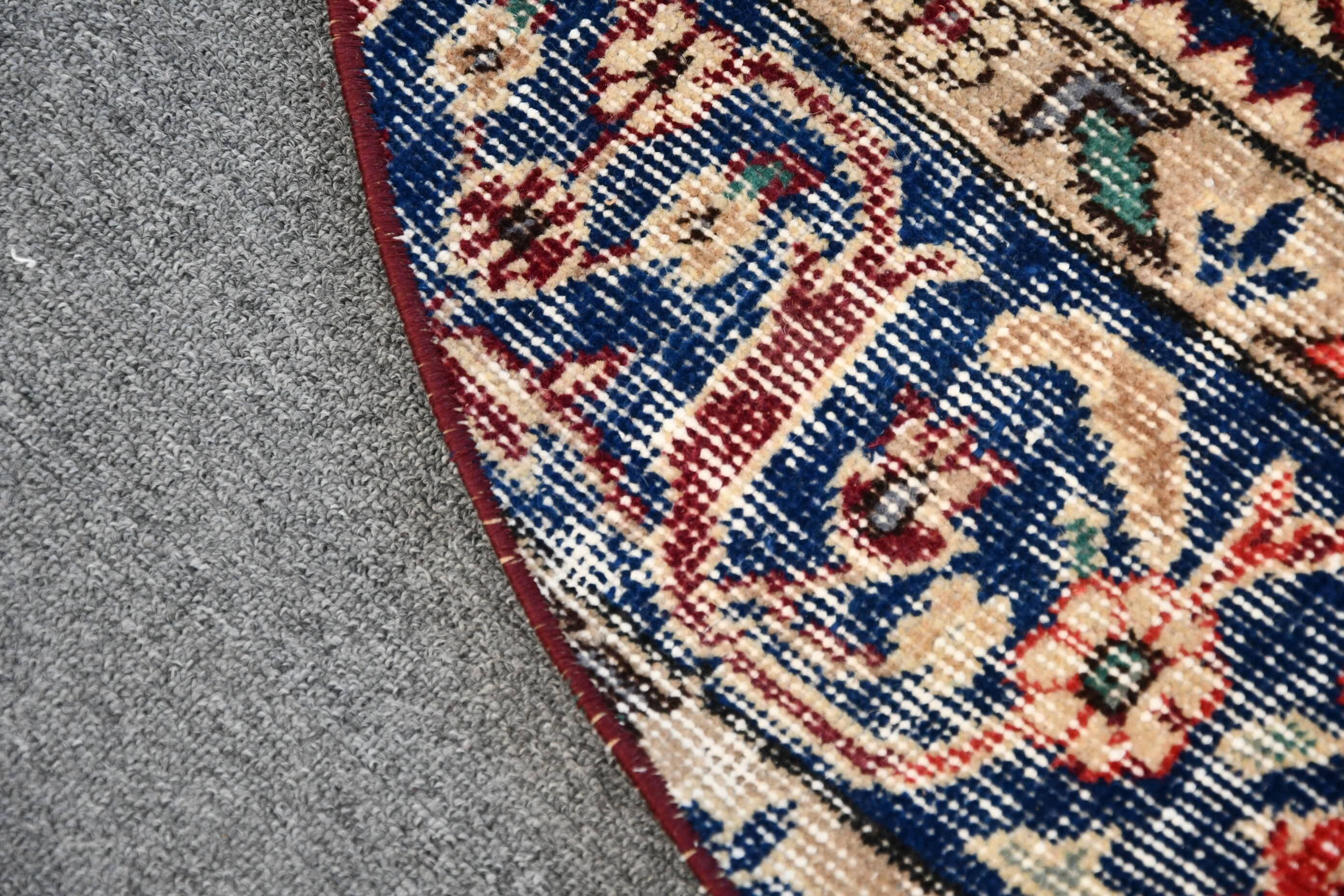 Vintage Rug, Turkish Rug, Rugs for Door Mat, Bath Rug, Door Mat Rug, Moroccan Rug, Red Oriental Rugs, Cool Rug, 3.1x3.1 ft Small Rug