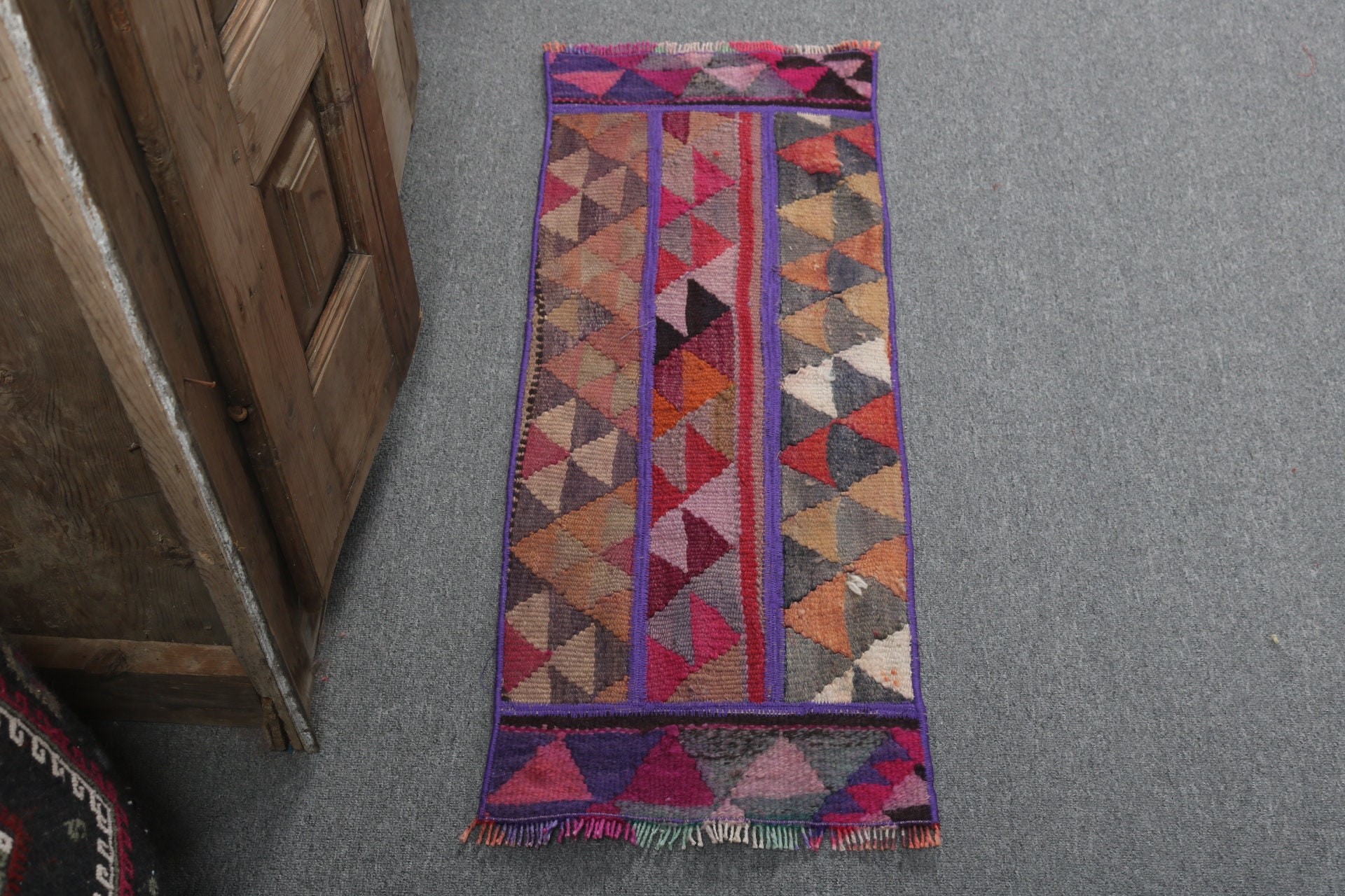 Banyo Halıları, 1.2x3.3 ft Küçük Halı, Anadolu Halıları, Lüks Halı, Boho Halıları, Küçük Vintage Halı, Vintage Halılar, Türk Halıları, Yeşil Anadolu Halıları