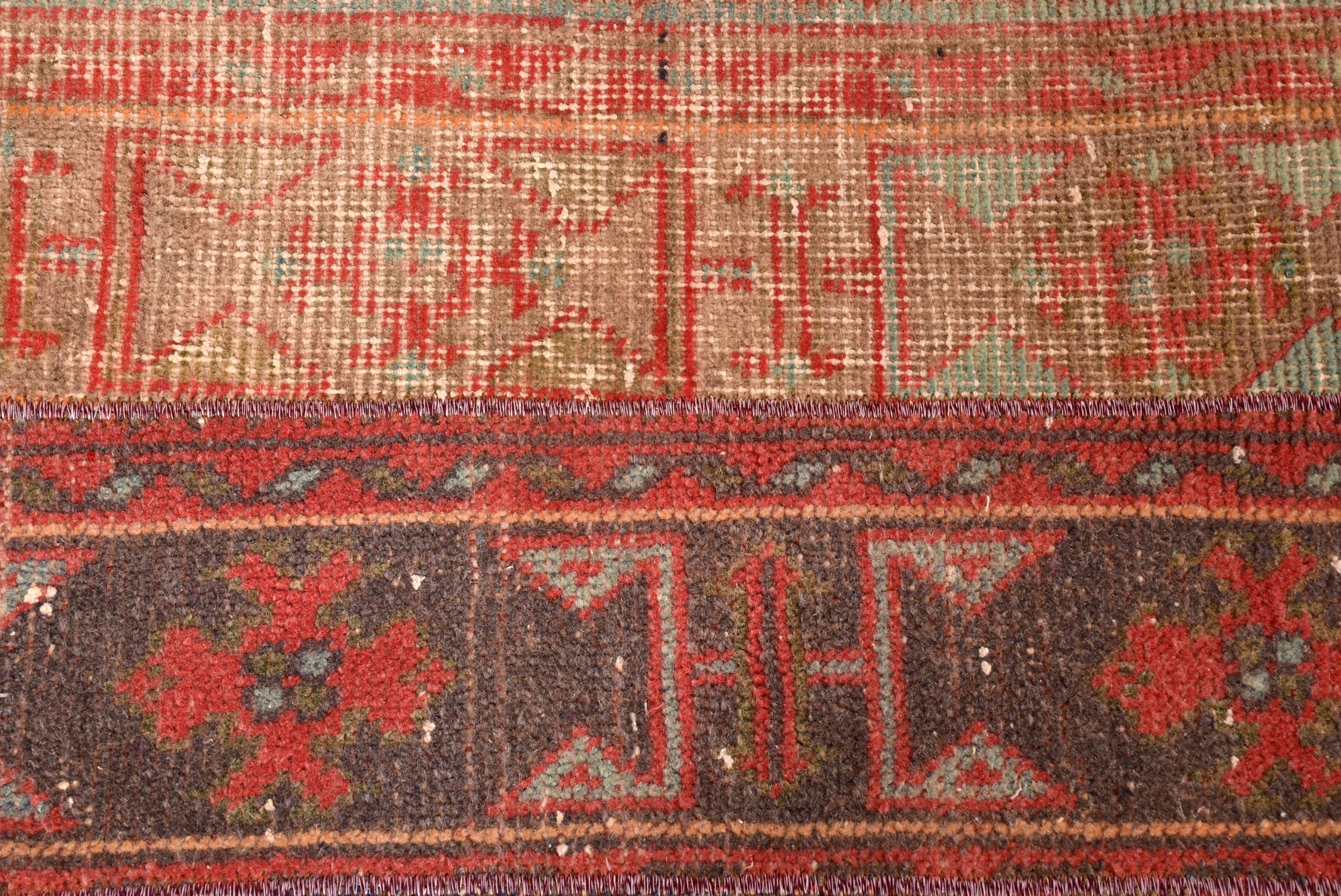 Vintage Rugs, Green Flatweave Rugs, Neutral Rugs, Beni Ourain Runner Rug, Moroccan Rugs, Hallway Rug, Turkish Rug, 2.5x9 ft Runner Rugs