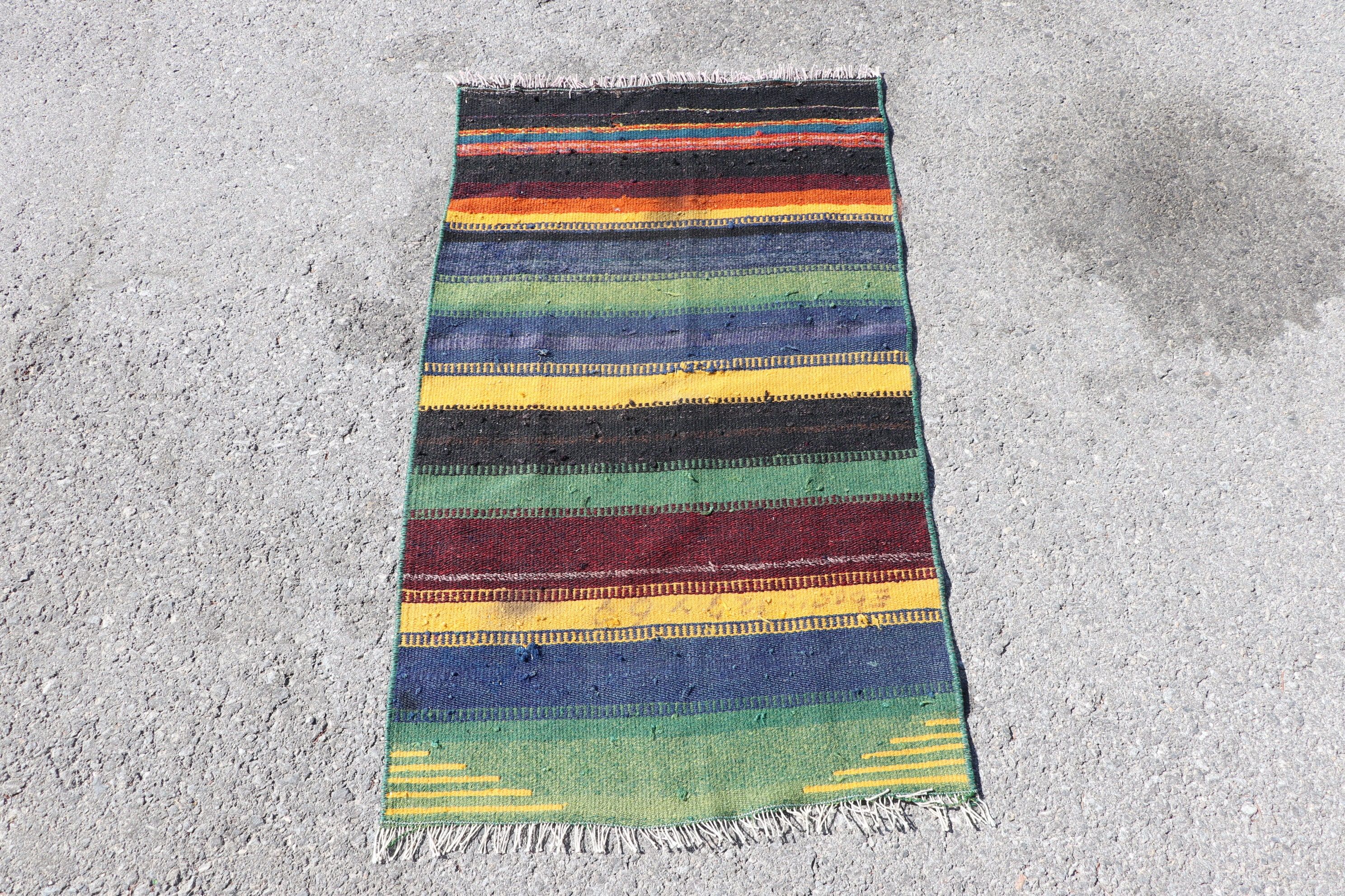 Yeşil Antika Halı, Oryantal Halılar, Giriş Halısı, Kilim, Vintage Halılar, 2.1x3.4 ft Küçük Halı, Çocuk Halısı, Türk Halısı, Etnik Halılar