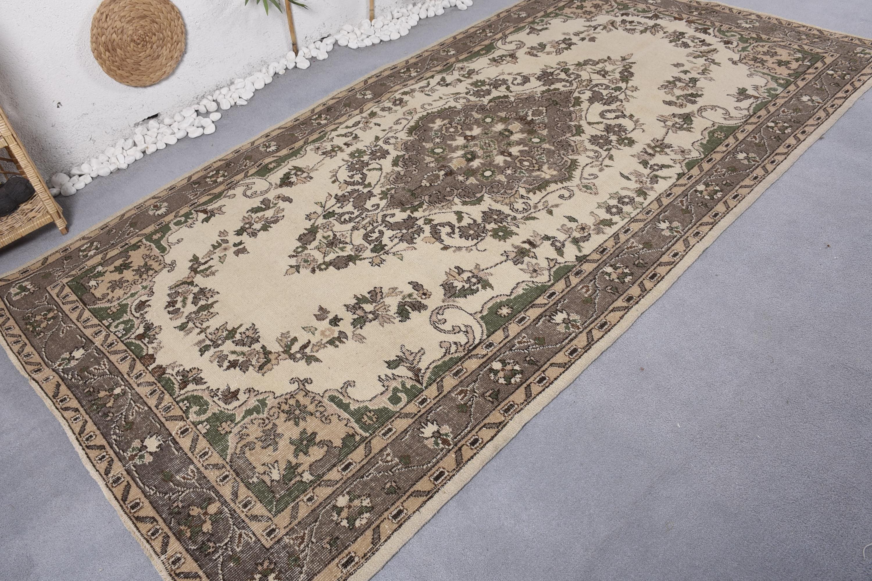 Bedroom Rug, 5.3x9.9 ft Large Rug, Vintage Rug, Luxury Rugs, Dining Room Rugs, Office Rug, Turkish Rug, Beige Handwoven Rug, Anatolian Rugs